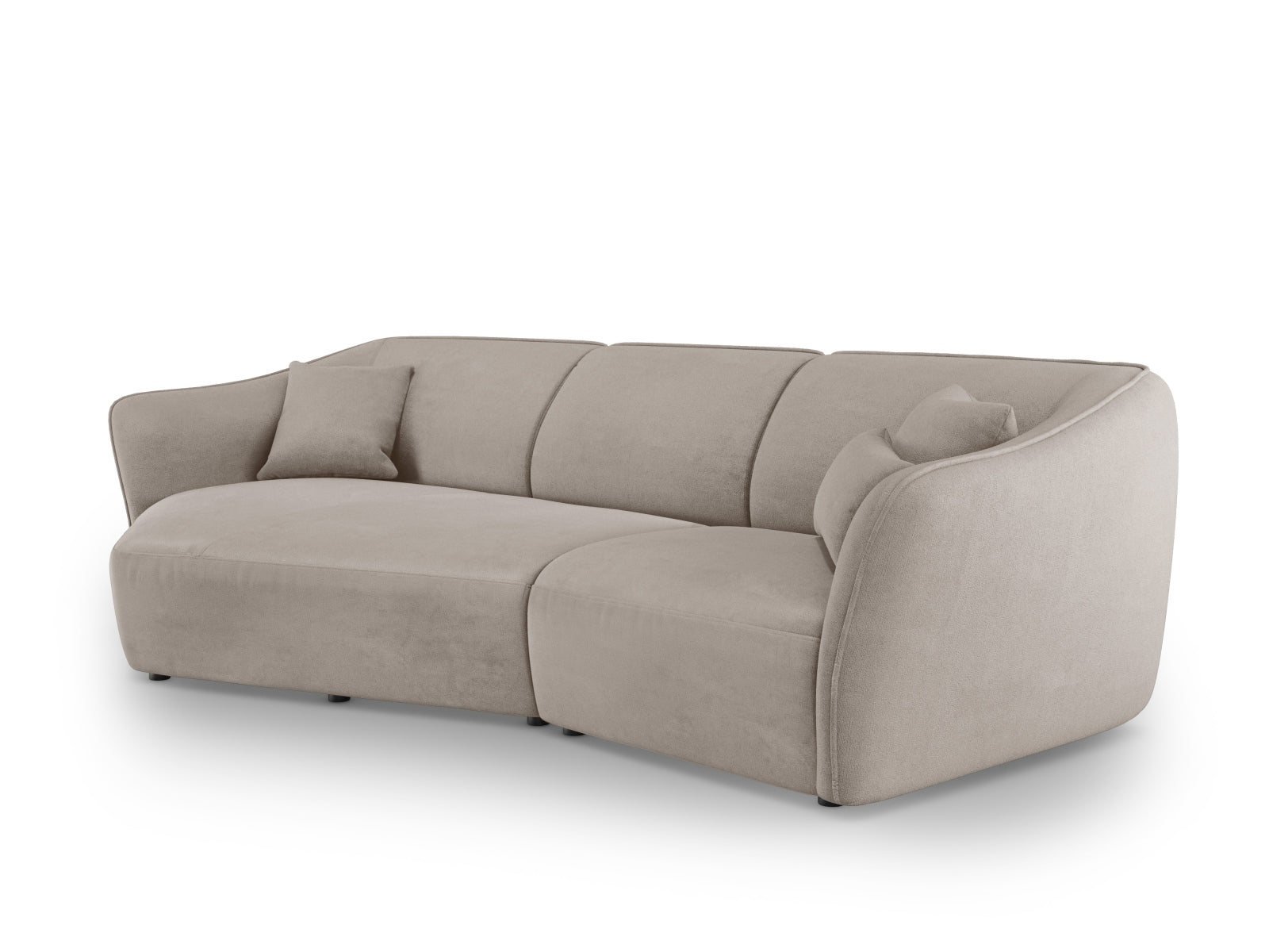 Tokyo Boucle Modular Ecksofa links 5 Sitzer in Dark Beige präsentiert im Onlineshop von KAQTU Design AG. Ecksofa links ist von Cosmopolitan Design