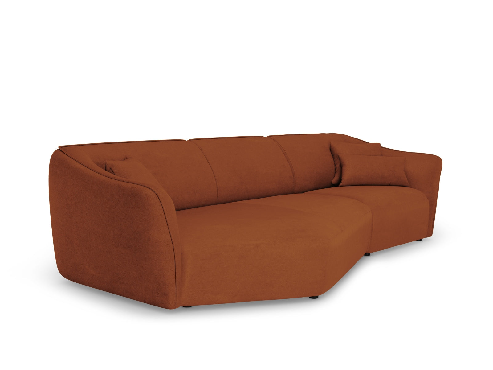 Tokyo Boucle Modular Ecksofa links 5 Sitzer in Brick präsentiert im Onlineshop von KAQTU Design AG. Ecksofa links ist von Cosmopolitan Design
