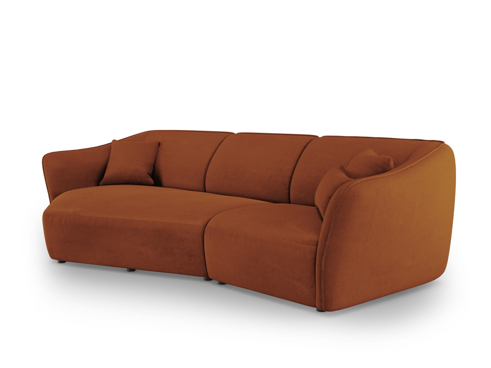 Tokyo Boucle Modular Ecksofa links 5 Sitzer in Brick präsentiert im Onlineshop von KAQTU Design AG. Ecksofa links ist von Cosmopolitan Design