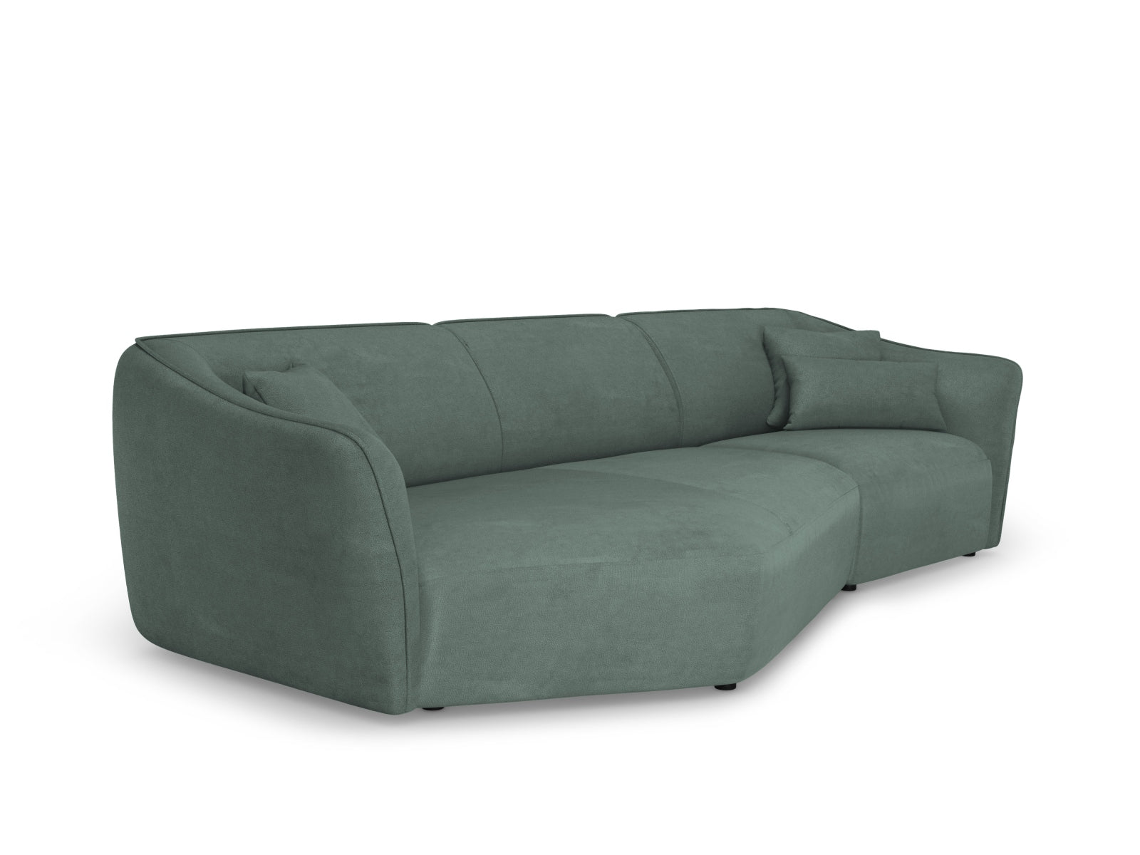 Tokyo Boucle Modular Ecksofa links 5 Sitzer in Mint präsentiert im Onlineshop von KAQTU Design AG. Ecksofa links ist von Cosmopolitan Design