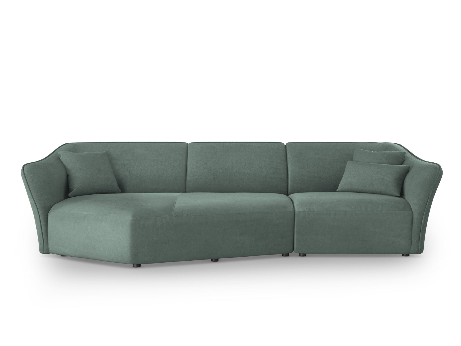 Tokyo Boucle Modular Ecksofa links 5 Sitzer in Mint präsentiert im Onlineshop von KAQTU Design AG. Ecksofa links ist von Cosmopolitan Design