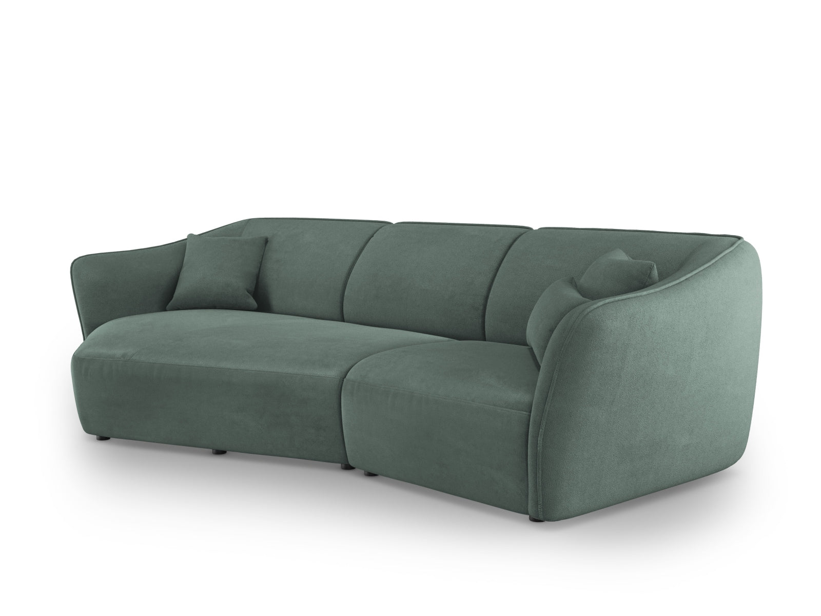 Tokyo Boucle Modular Ecksofa links 5 Sitzer in Mint präsentiert im Onlineshop von KAQTU Design AG. Ecksofa links ist von Cosmopolitan Design