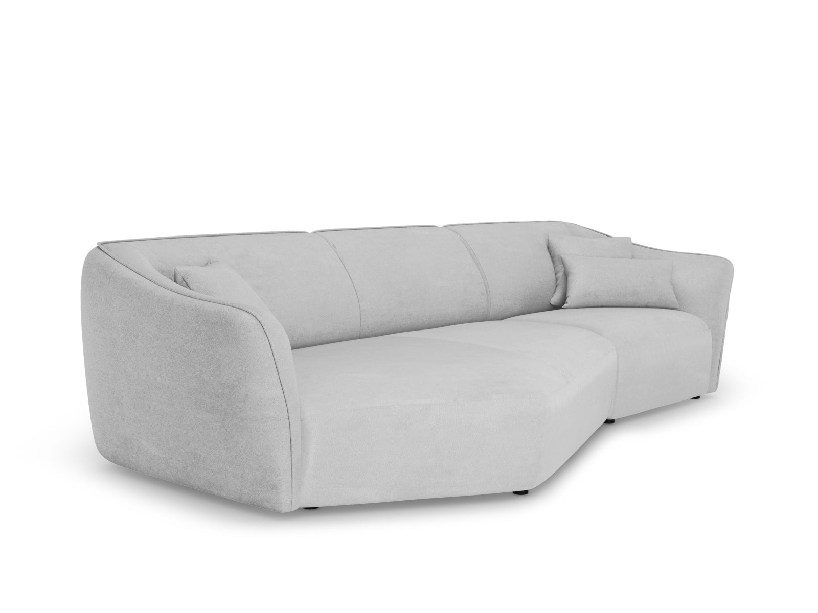 Tokyo Boucle Modular Ecksofa links 5 Sitzer in Light Grey präsentiert im Onlineshop von KAQTU Design AG. Ecksofa links ist von Cosmopolitan Design