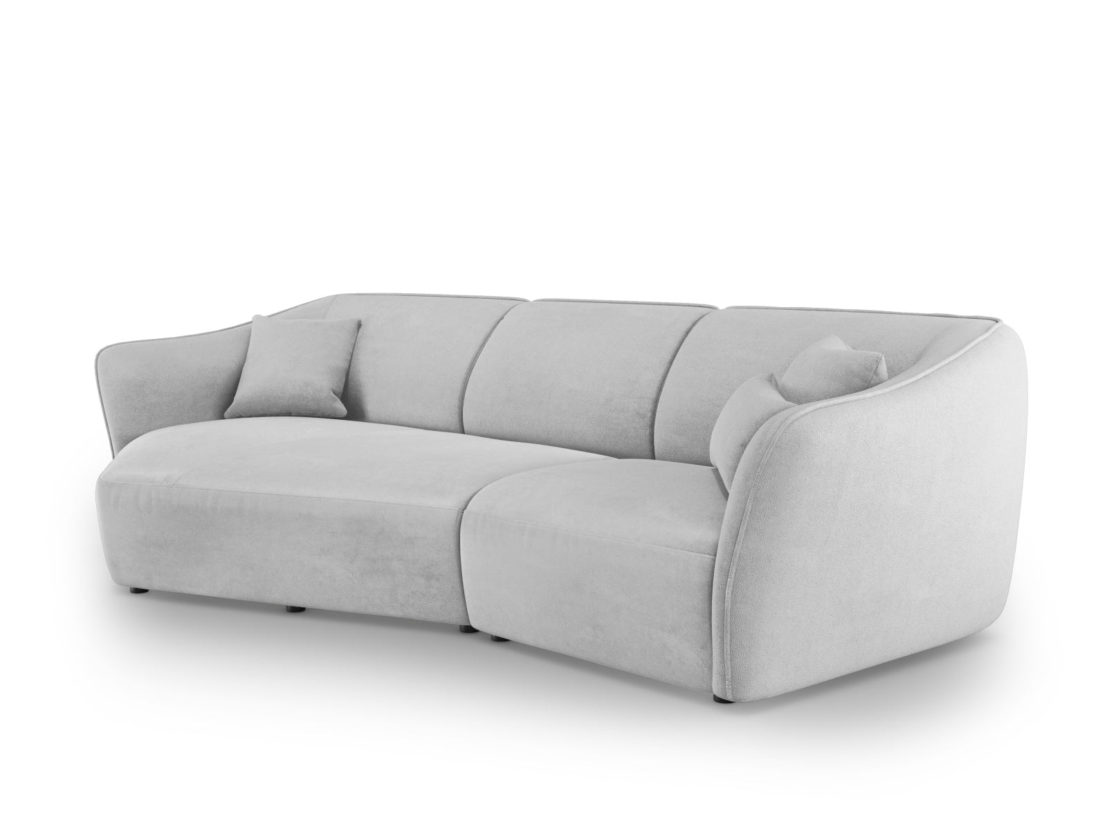 Tokyo Boucle Modular Ecksofa links 5 Sitzer in Light Grey präsentiert im Onlineshop von KAQTU Design AG. Ecksofa links ist von Cosmopolitan Design