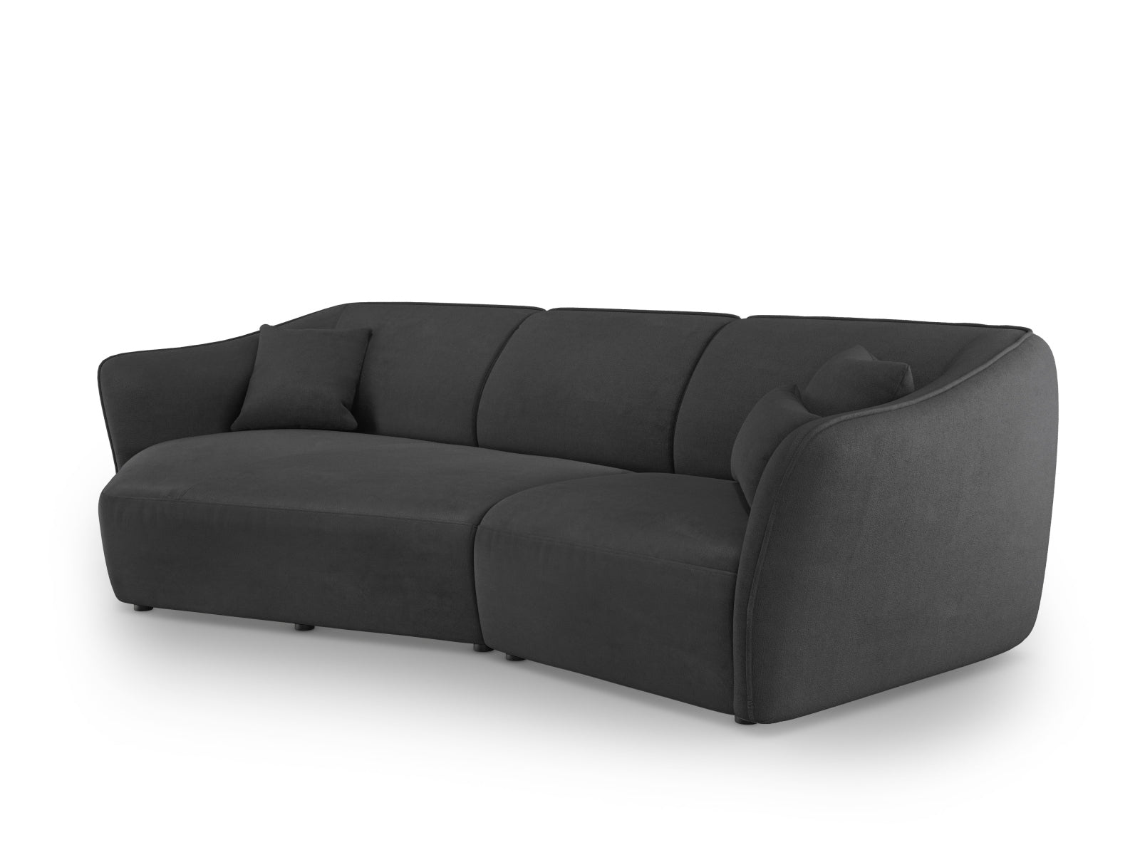 Tokyo Boucle Modular Ecksofa links 5 Sitzer in Graphite präsentiert im Onlineshop von KAQTU Design AG. Ecksofa links ist von Cosmopolitan Design