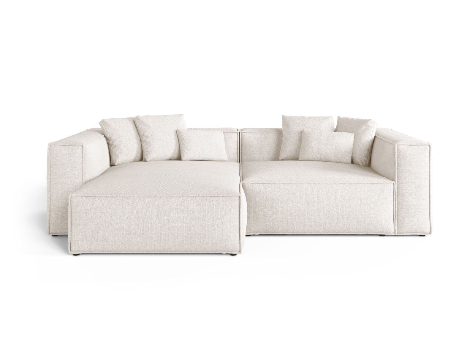 3-Sitzer Ecksofa links Aveiro in Light Beige-Eden präsentiert im Onlineshop von KAQTU Design AG. Ecksofa links ist von Cosmopolitan Design