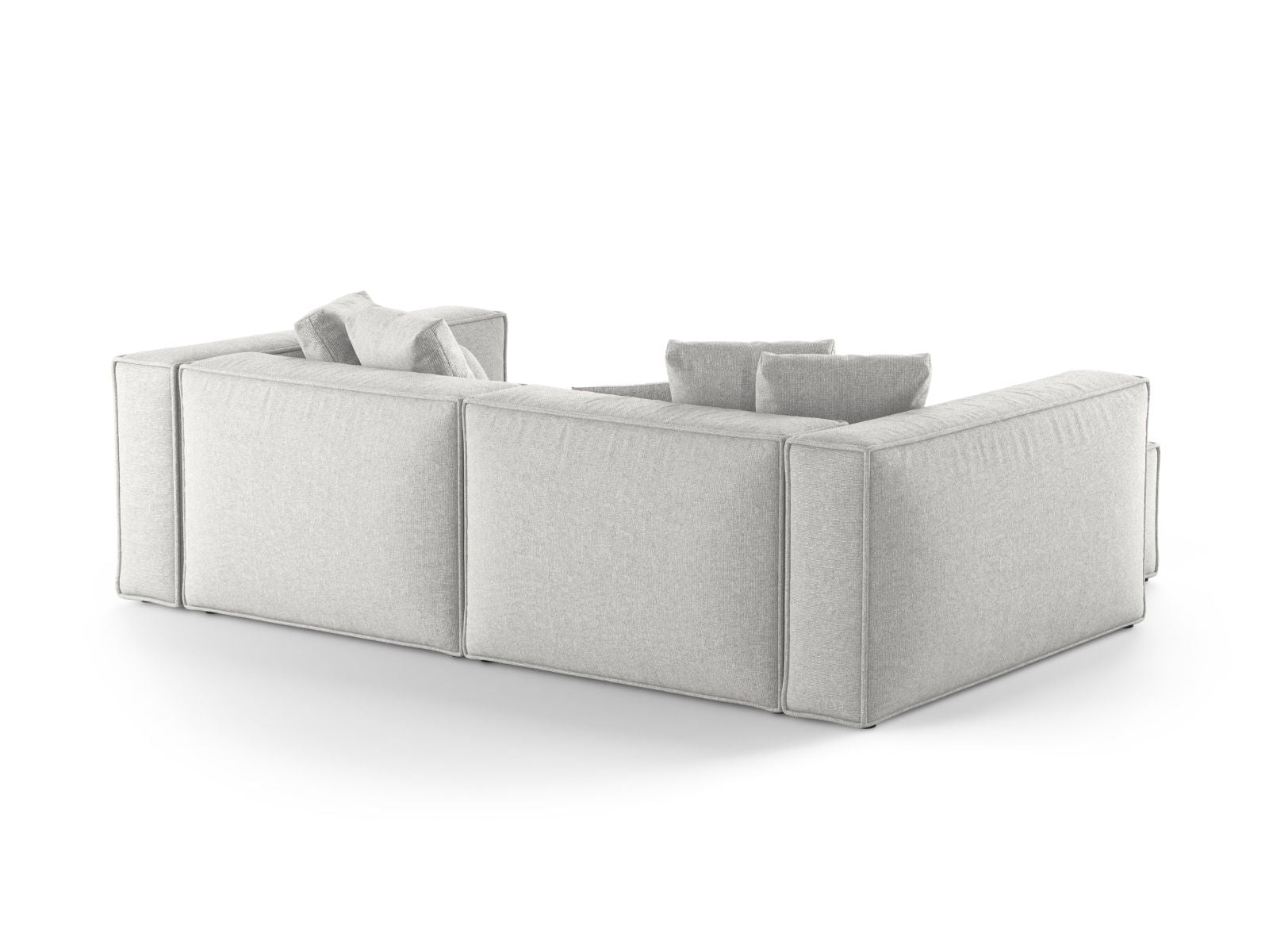 Elegantes 3-Sitzer Ecksofa links Aveiro in zeitlosem Silver-Eden, ideal für gemütliche Abende und modernes Wohndesign.