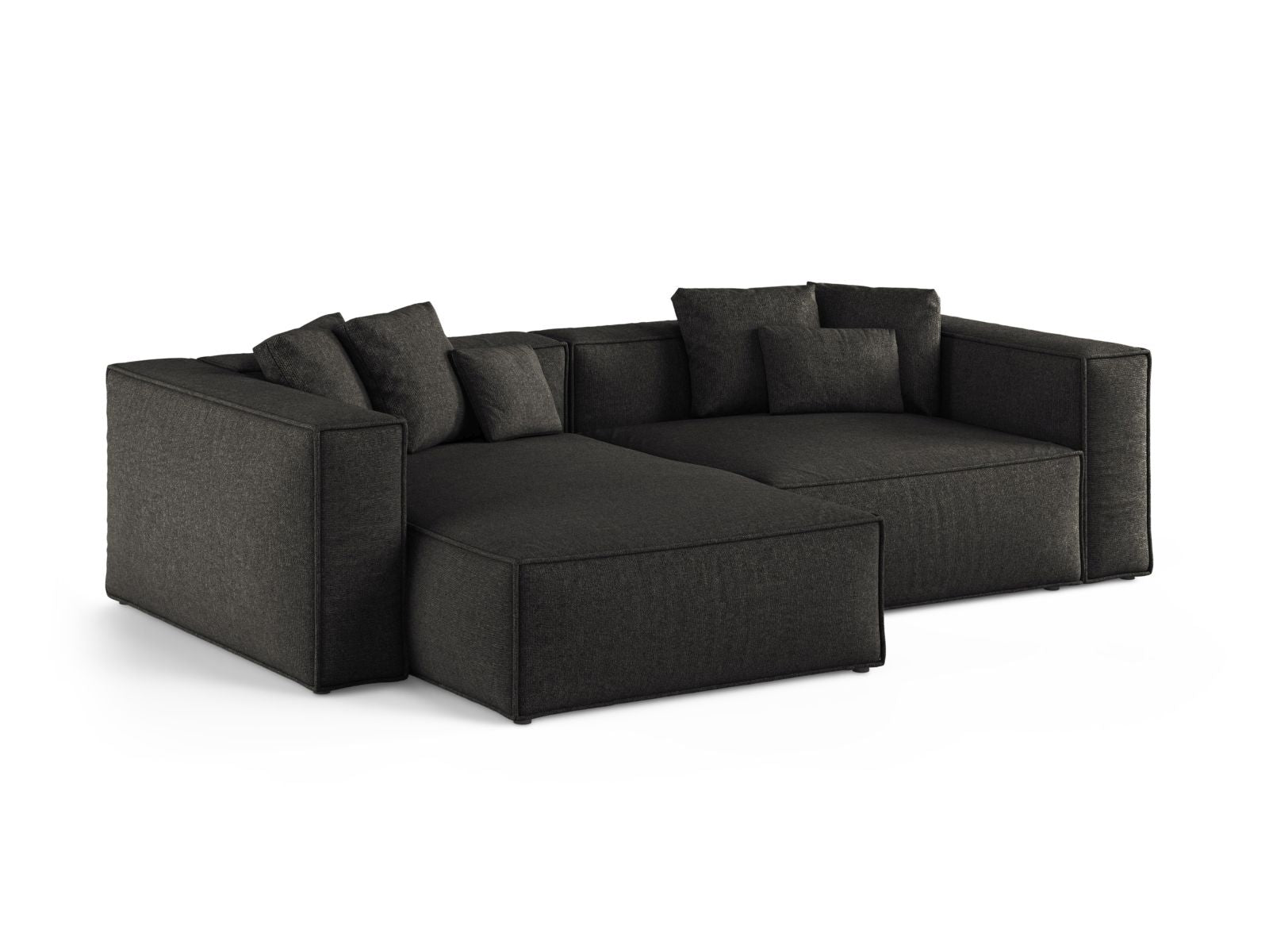 Stylisches 3-Sitzer Ecksofa Aveiro in Anthrazit, ideal für moderne Wohnräume, präsentiert von Cosmopolitan Design.