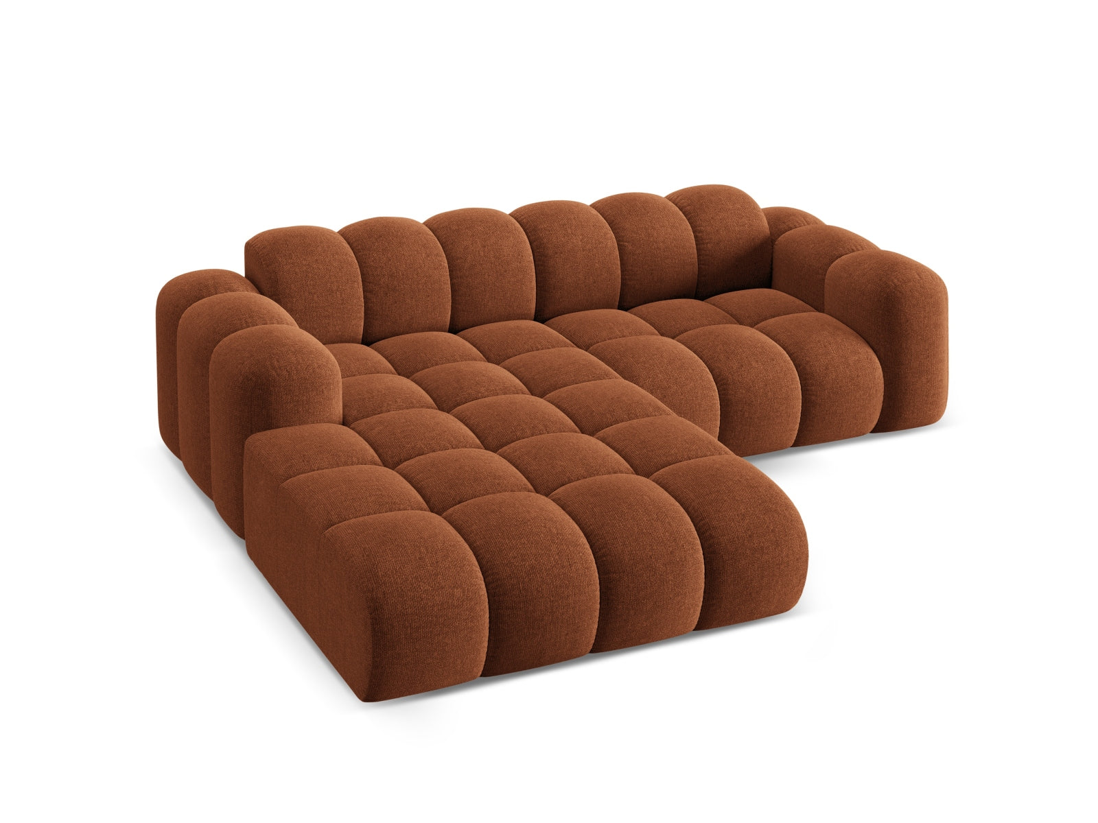 Elegantes 3-Sitzer Ecksofa Treno in Brick-Eden, ideal für stilvolle Wohnräume und entspannte Stunden, erhältlich bei Cosmopolitan Design.