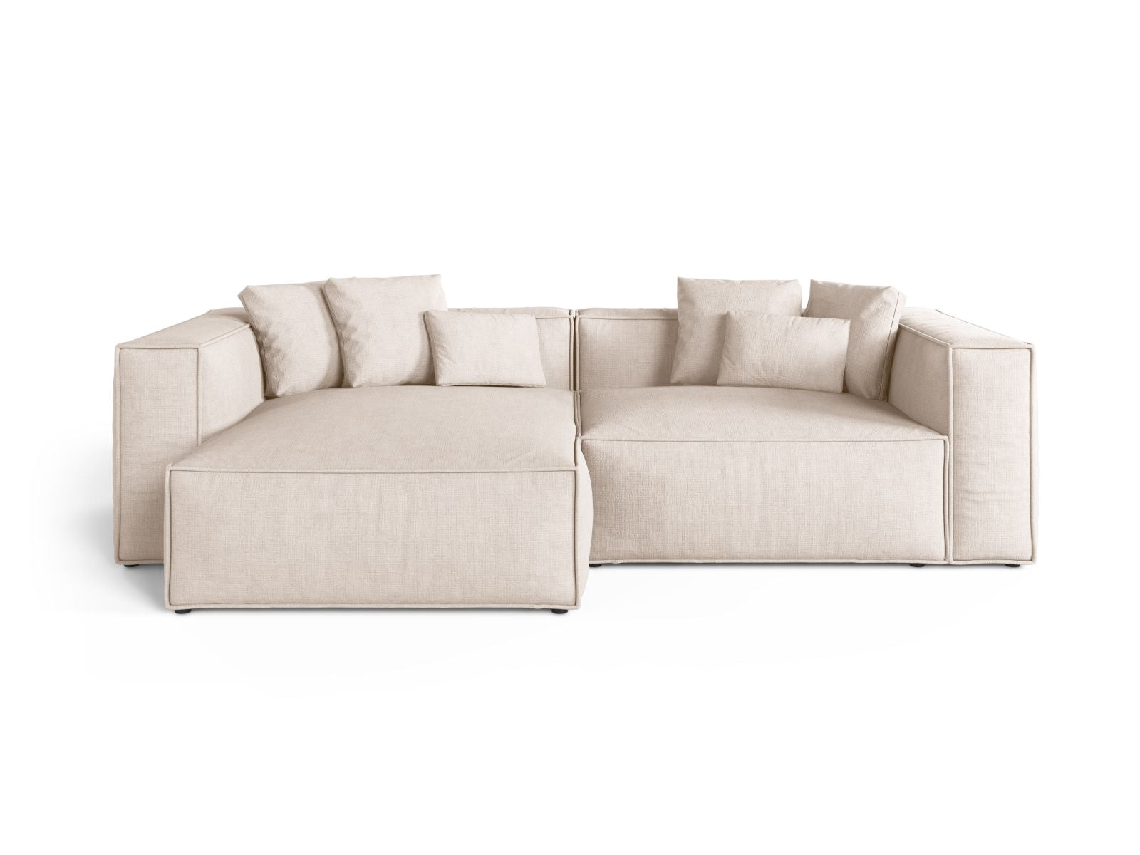 3-Sitzer Ecksofa links Aveiro in Beige-Liberty präsentiert im Onlineshop von KAQTU Design AG. Ecksofa links ist von Cosmopolitan Design