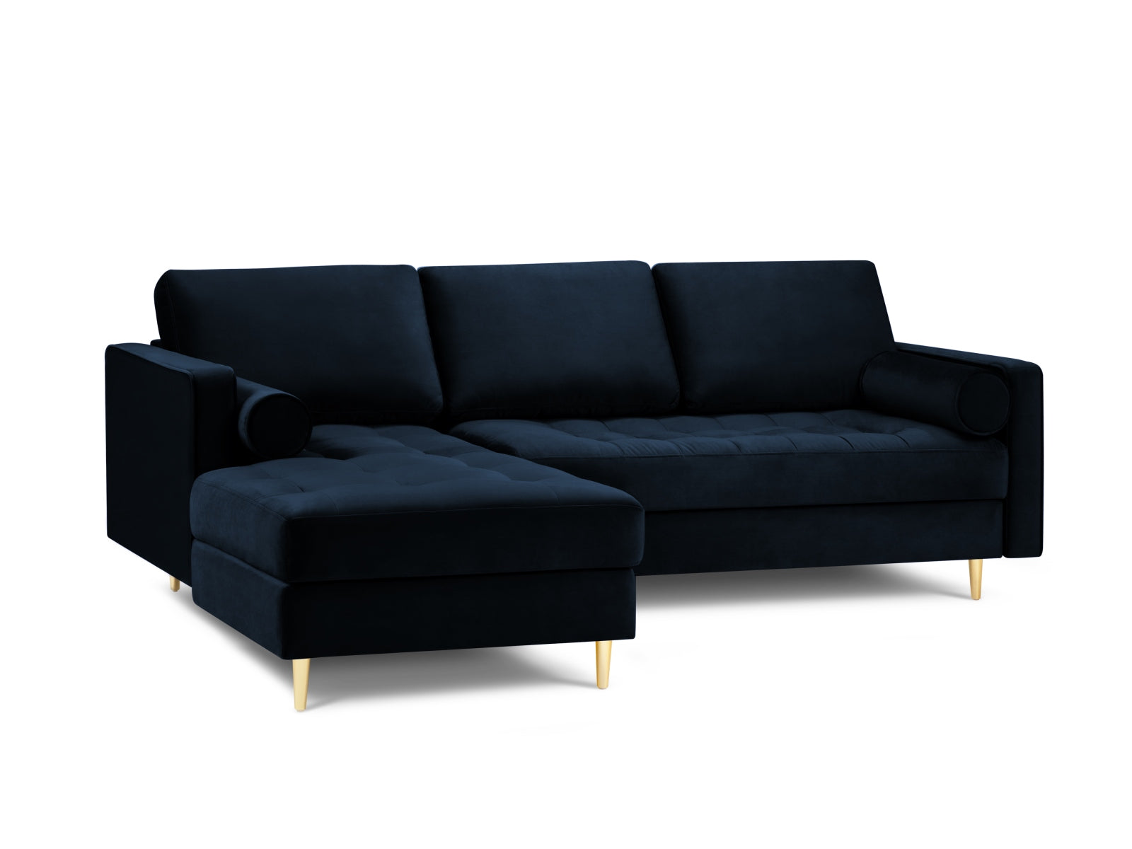 4-Sitzer Ecksofa links Aspen in Royal Blue-Salvador präsentiert im Onlineshop von KAQTU Design AG. Ecksofa links ist von Cosmopolitan Design