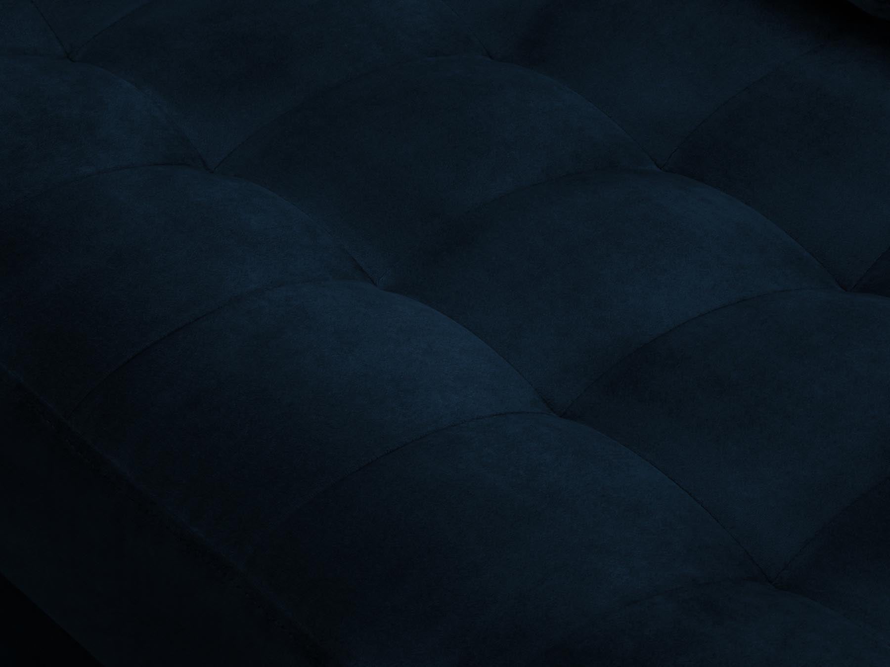 Elegantes 4-Sitzer Ecksofa links Aspen in Royal Blue, ideal für stilvolle Wohnzimmer, vereint Komfort und zeitgemäßes Design.