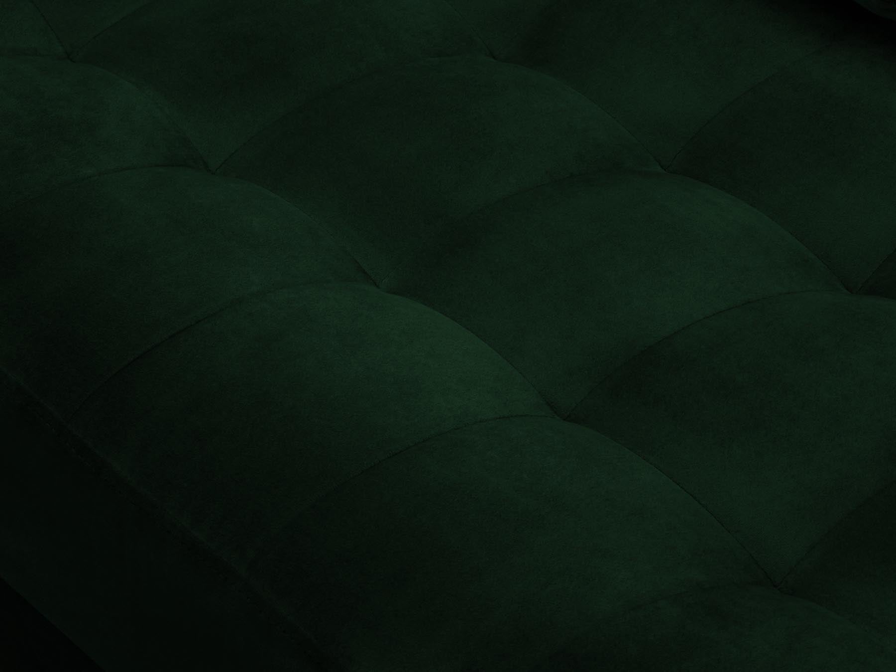 Elegantes 4-Sitzer Ecksofa links Aspen in edlem Flaschengrün, ideal für stilvolle und einladende Wohnräume.