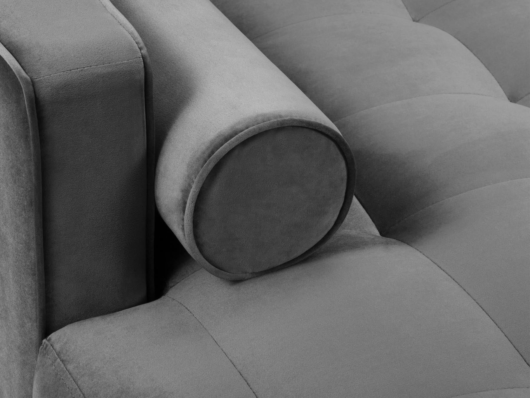 Stylisches 4-Sitzer Ecksofa links Aspen in modernem Grau, perfekt für stilvolle und einladende Wohnbereiche von Cosmopolitan Design.