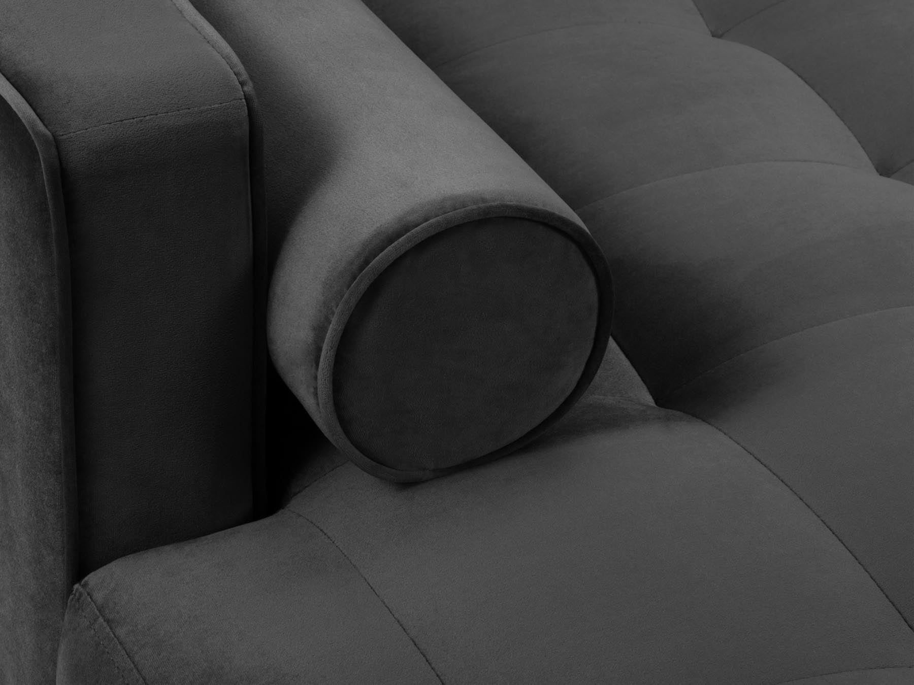 Modernes 4-Sitzer Ecksofa links Aspen in edlem Dunkelgrau, perfekt für gemütliche Abende und stilvolle Einrichtung von Cosmopolitan Design.