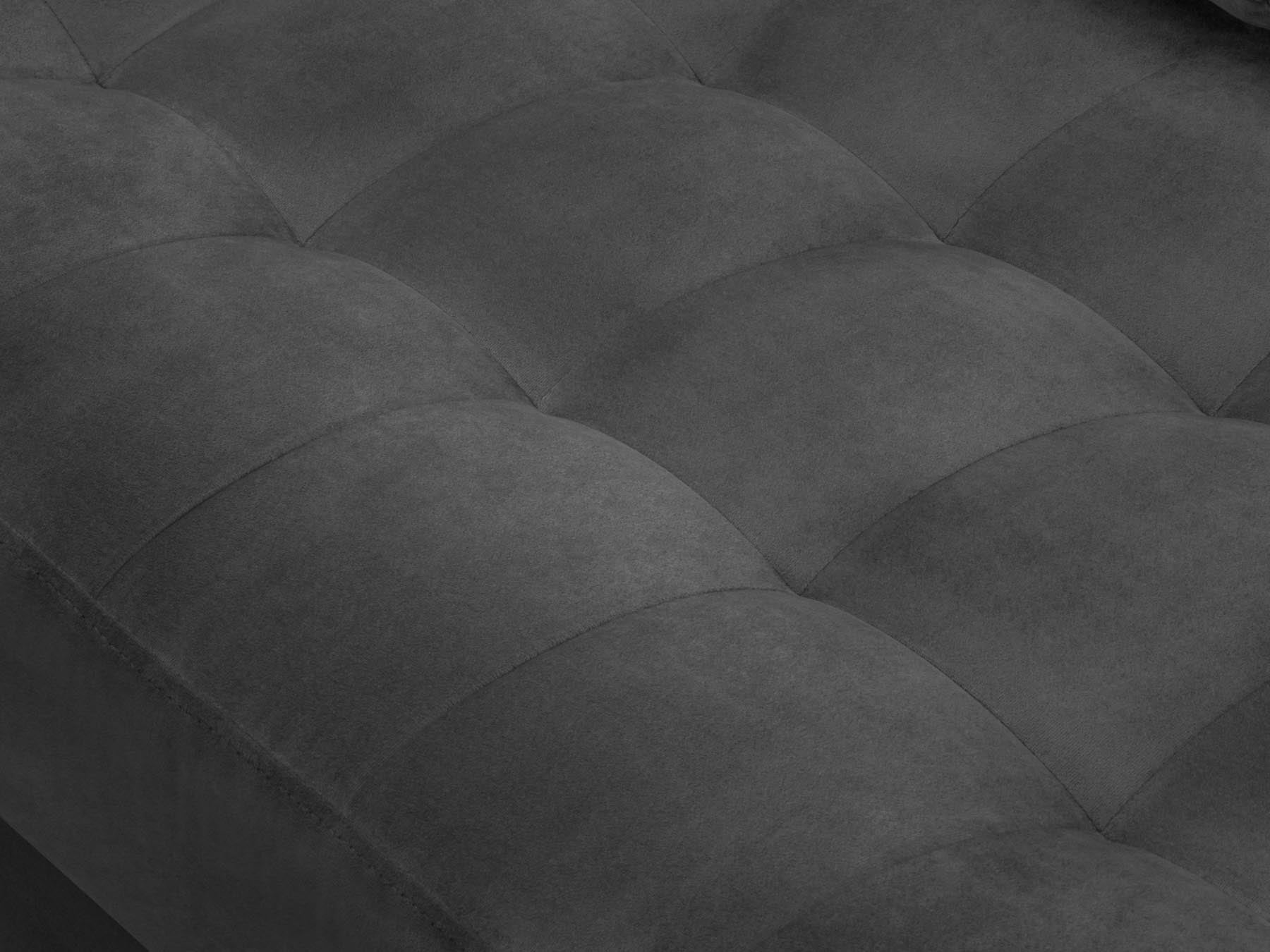 Elegantes 4-Sitzer Ecksofa links Aspen in zeitlosem Dunkelgrau, ideal für stilvolle Wohnräume und entspannte Stunden von Cosmopolitan Design.