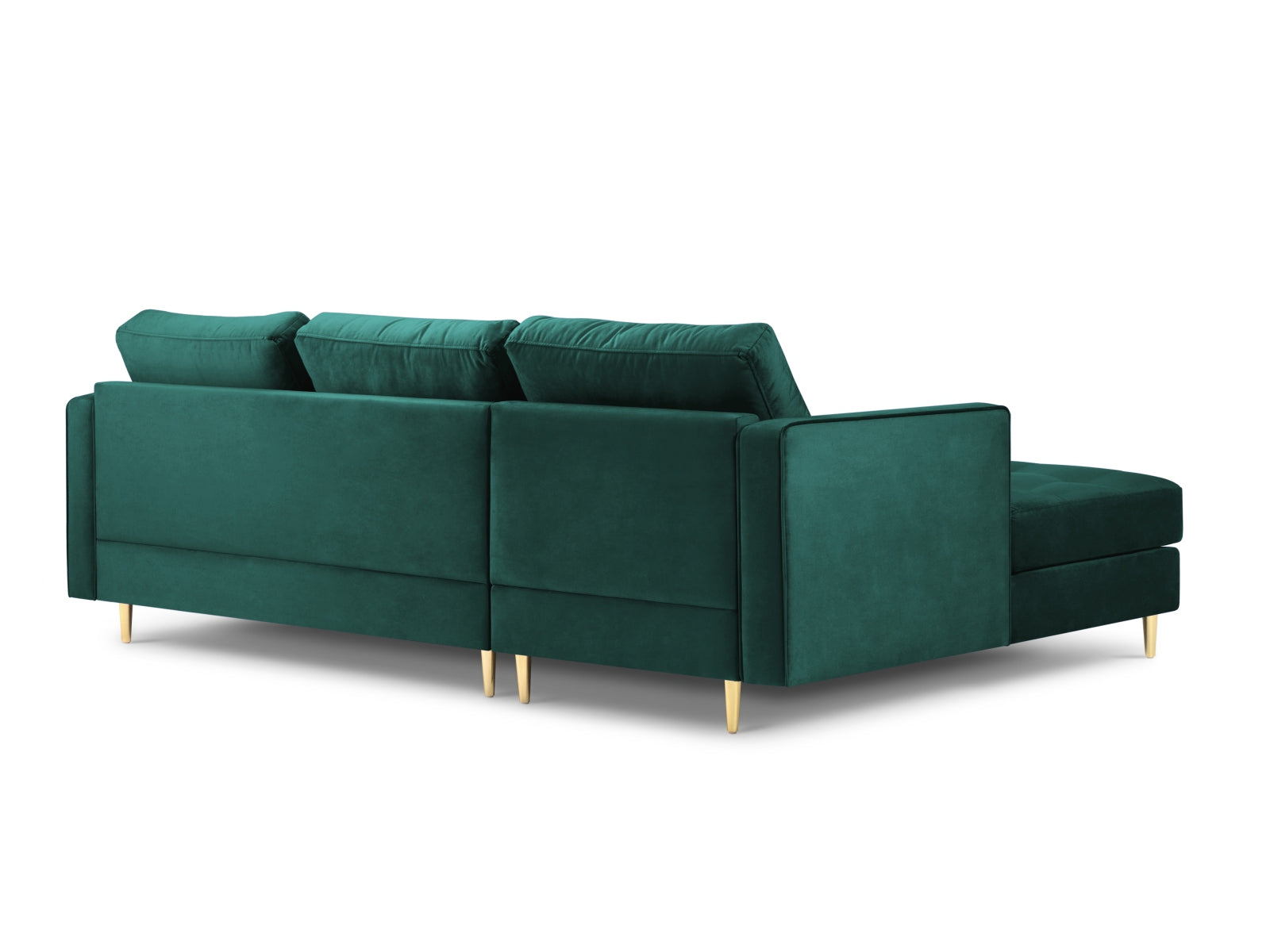 Modernes 4-Sitzer Ecksofa links Aspen in ansprechendem Petrol, perfekt für stilvolle Wohnzimmer, von Cosmopolitan Design.