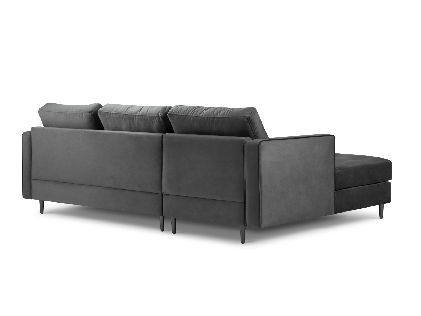 Modernes 4-Sitzer Ecksofa links Aspen in edlem Dunkelgrau, perfekt für gemütliche Abende und stilvolle Einrichtung von Cosmopolitan Design.