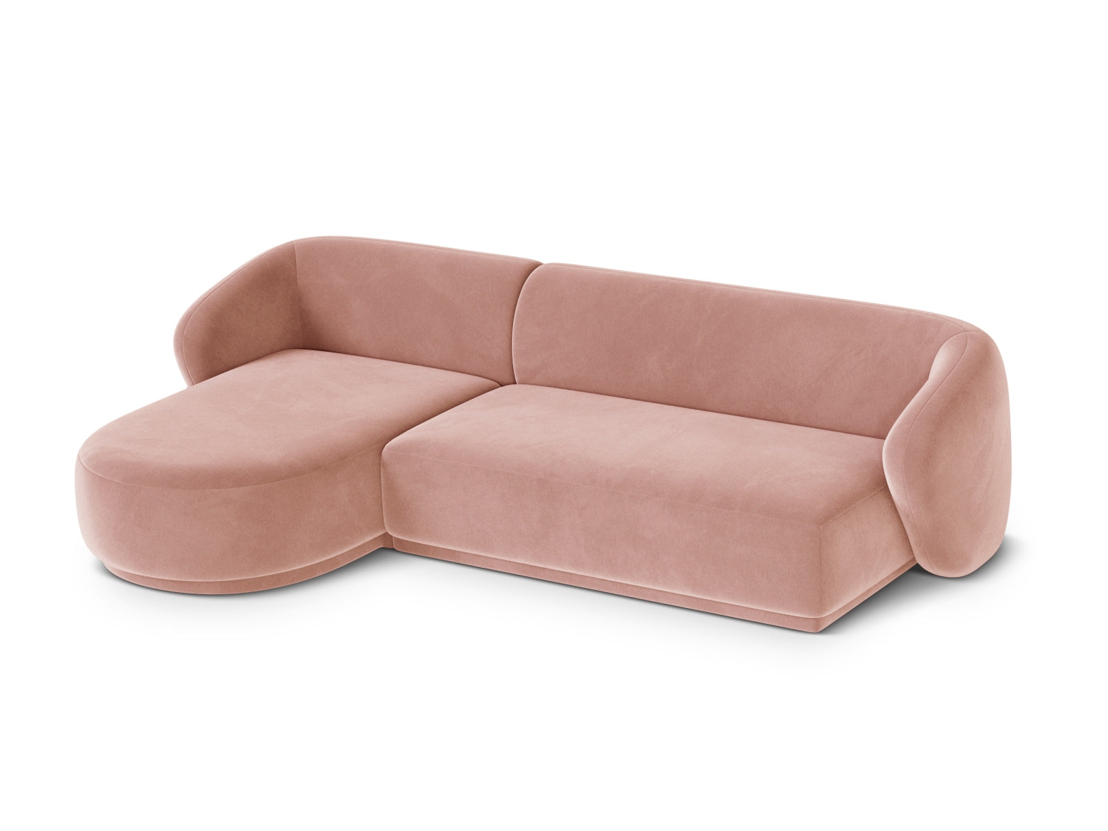Stylisches 4-Sitzer Ecksofa links Gomera in lebhaftem Pink, ideal für moderne und kreative Wohnräume von Cosmopolitan Design.