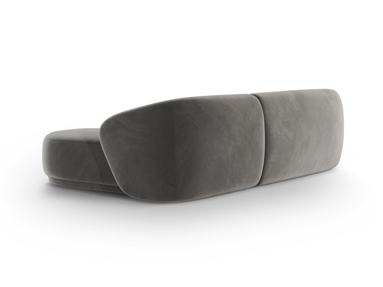 Elegantes 4-Sitzer Ecksofa links Gomera in zeitlosem Grau, perfekt für komfortable und moderne Wohnambiente von Cosmopolitan Design.