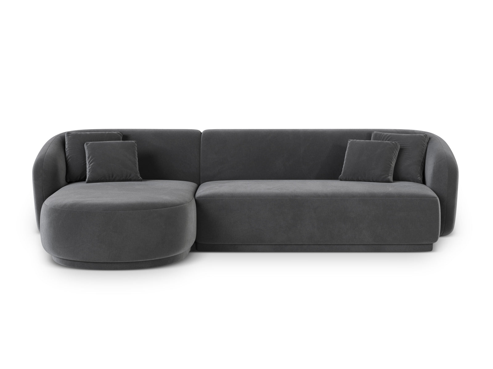 4-Sitzer Ecksofa links Gomera in Dark Grey-Salvador präsentiert im Onlineshop von KAQTU Design AG. Ecksofa links ist von Cosmopolitan Design