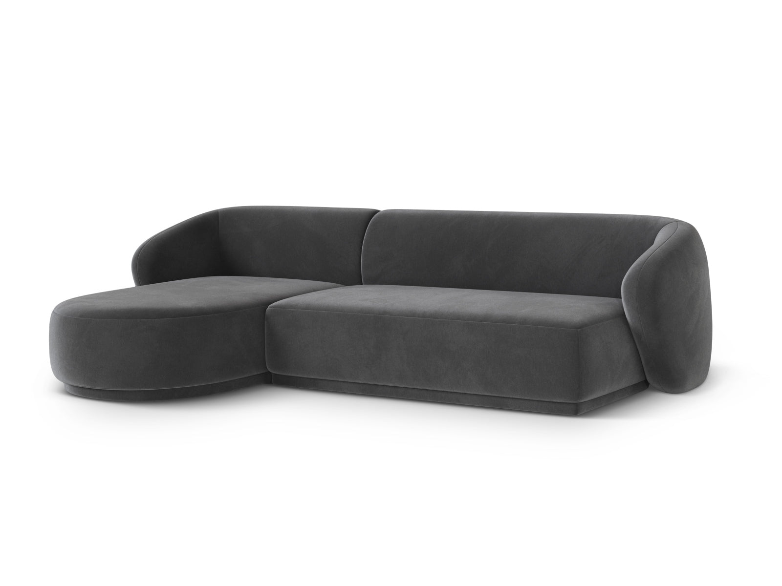Stylisches 4-Sitzer Ecksofa links Gomera in elegantem Dunkelgrau, ideal für moderne Wohnräume, präsentiert von Cosmopolitan Design.