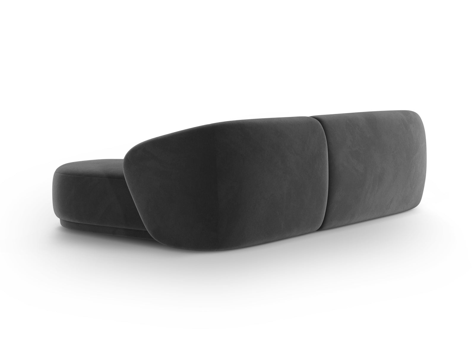 Elegantes 4-Sitzer Ecksofa links Gomera in zeitlosem Dunkelgrau, perfekt für stilvolle und einladende Wohnbereiche von Cosmopolitan Design.