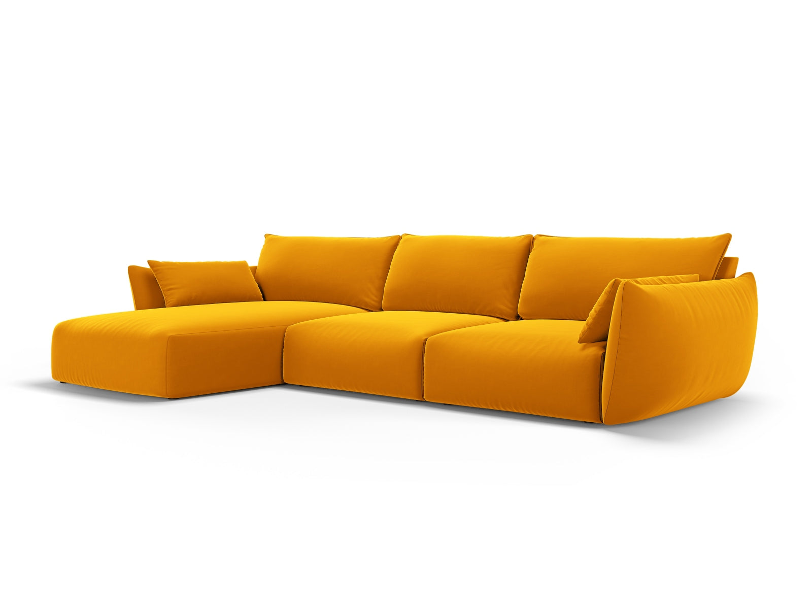 Stylisches 4-Sitzer Ecksofa links Matera in modernem Design, ideal für gemütliche Wohnzimmer, erhältlich bei KAQTU Design AG.