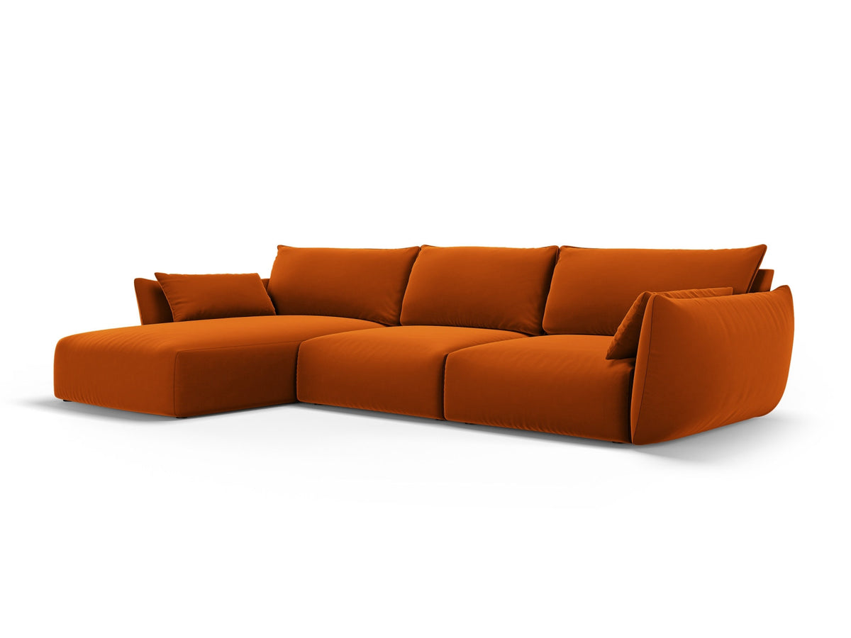 4-Sitzer Ecksofa links Matera in Terracotta-Salvador präsentiert im Onlineshop von KAQTU Design AG. Ecksofa links ist von Cosmopolitan Design