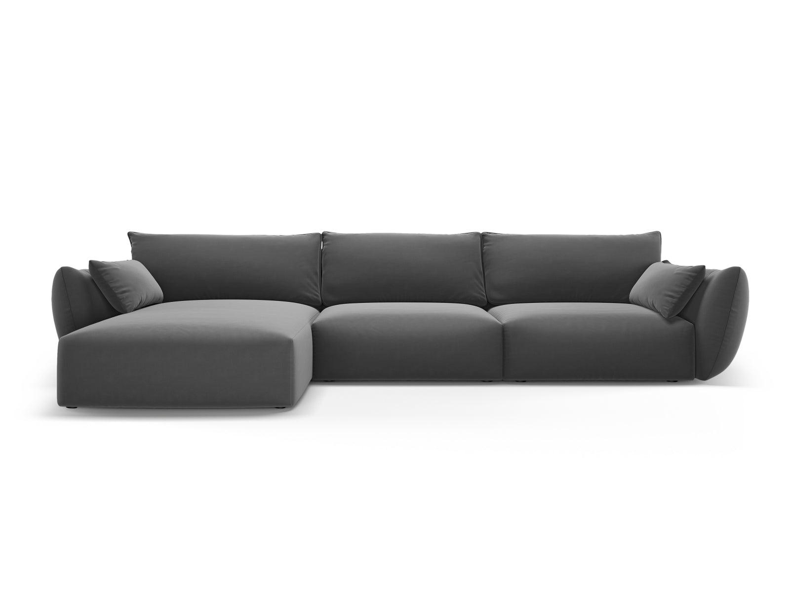 4-Sitzer Ecksofa links Matera in Dark Grey-Salvador präsentiert im Onlineshop von KAQTU Design AG. Ecksofa links ist von Cosmopolitan Design