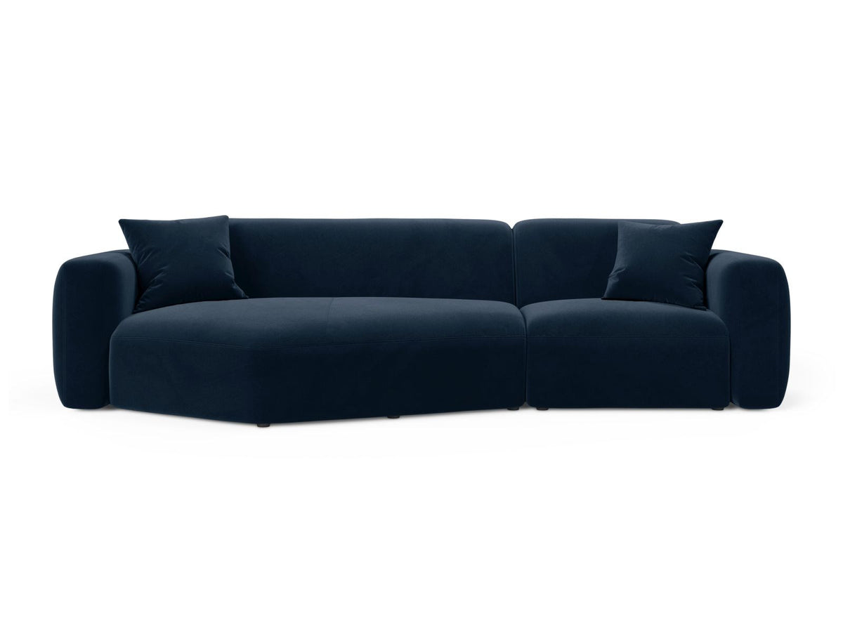 Strino Velour Modular Ecksofa links 3 Sitzer in Royal Blue-Salvador präsentiert im Onlineshop von KAQTU Design AG. L-Sofa links ist von Cosmopolitan Design