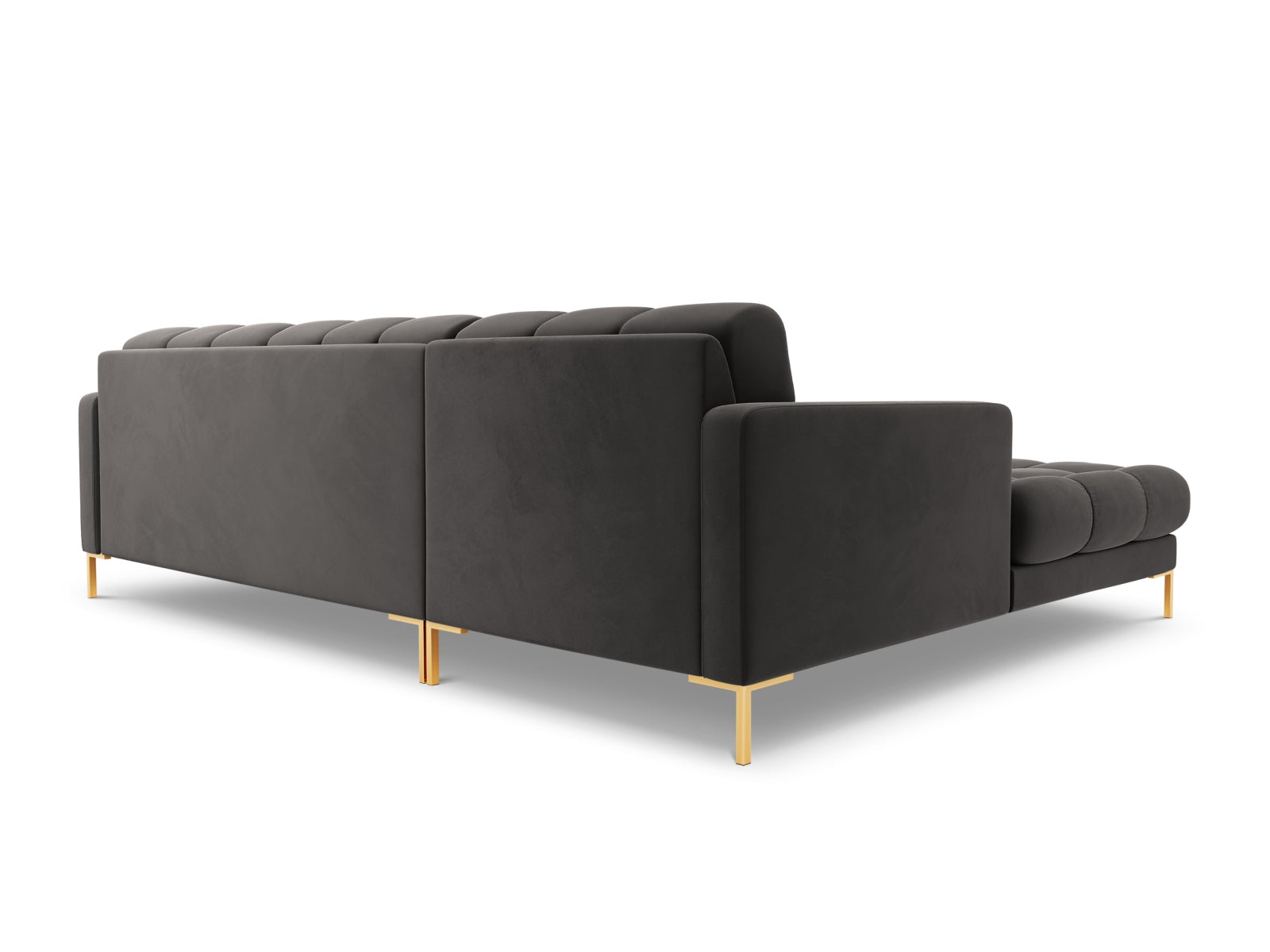 Elegantes 5-Sitzer Ecksofa links Bali in zeitlosem Grau, perfekt für entspannte Stunden und geschmackvolle Wohnräume von Cosmopolitan Design.