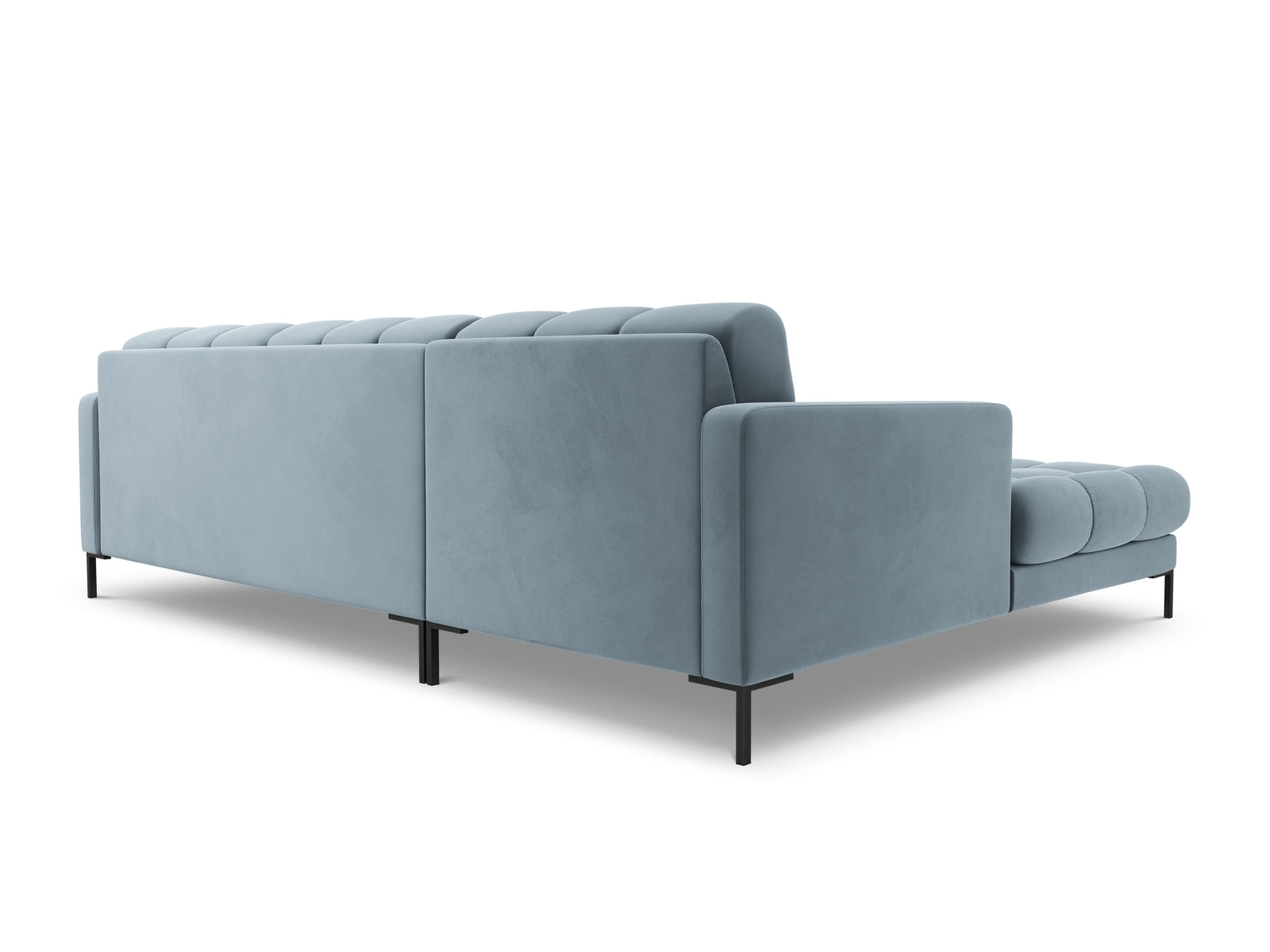 Modernes 5-Sitzer Ecksofa links Bali in sanftem Hellblau, ideal für gemütliche und stilvolle Wohnräume von Cosmopolitan Design.