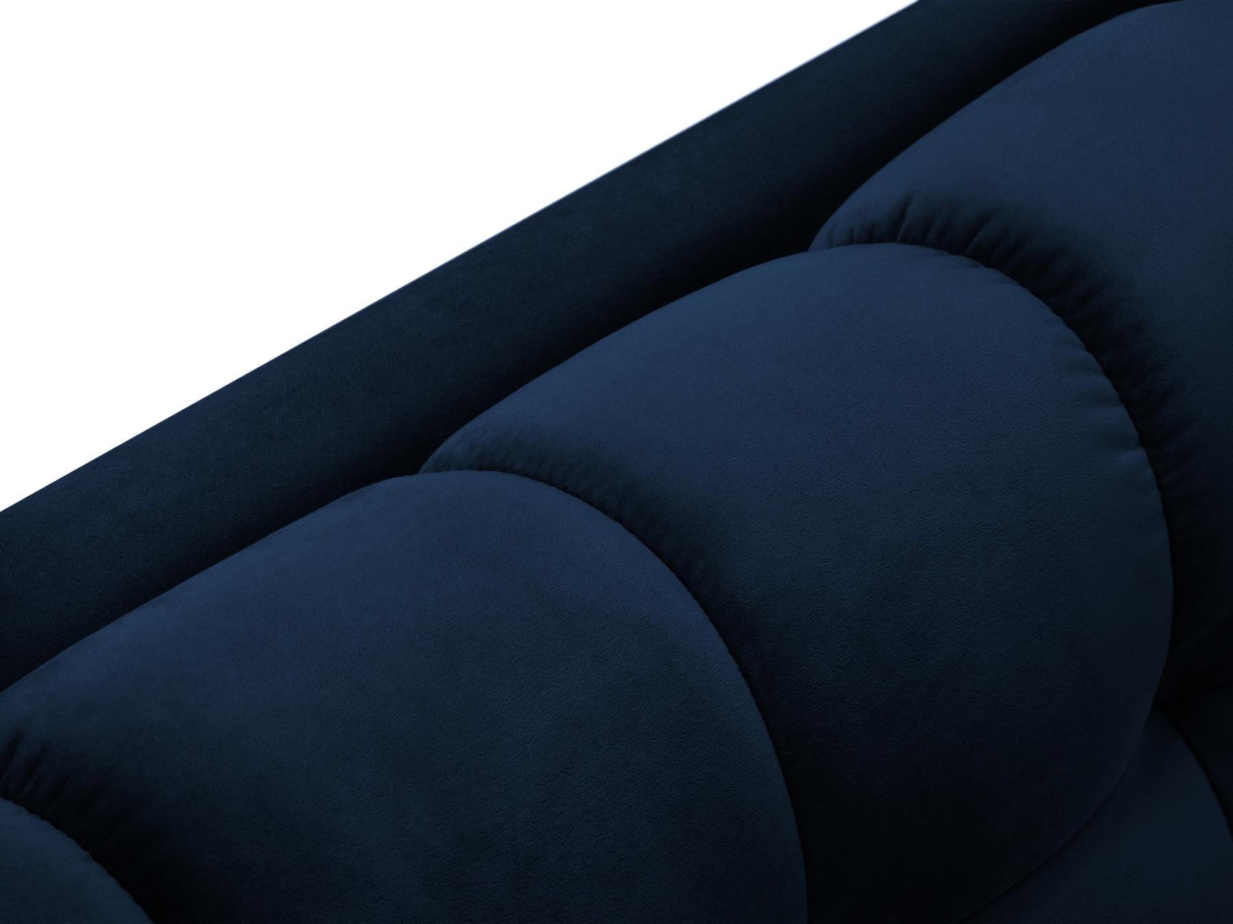 Elegantes 5-Sitzer Ecksofa links Bali in Royal Blue-Bluvel, ideal für moderne Wohnräume und entspannte Gemütlichkeit von Cosmopolitan Design.