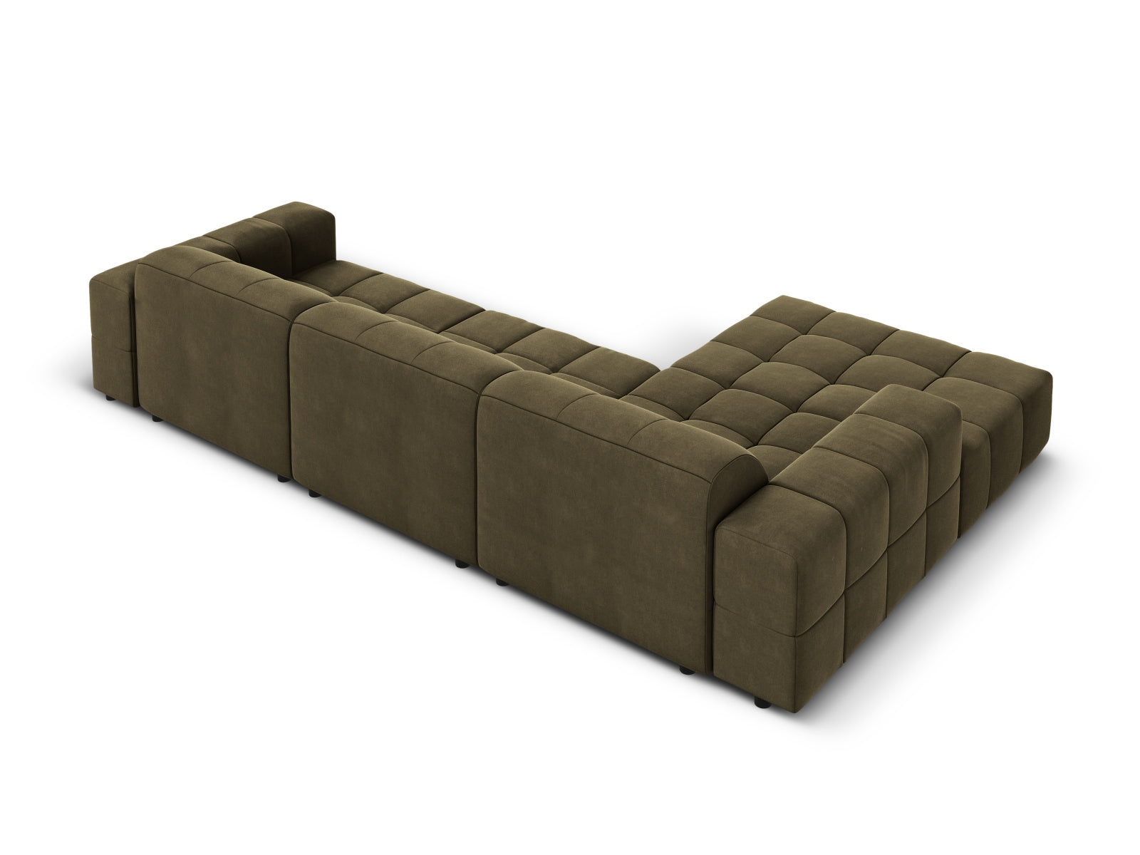 Chicago Velour Ecksofa links 4 Sitzer 166cm in Green präsentiert im Onlineshop von KAQTU Design AG. Ecksofa links ist von Cosmopolitan Design