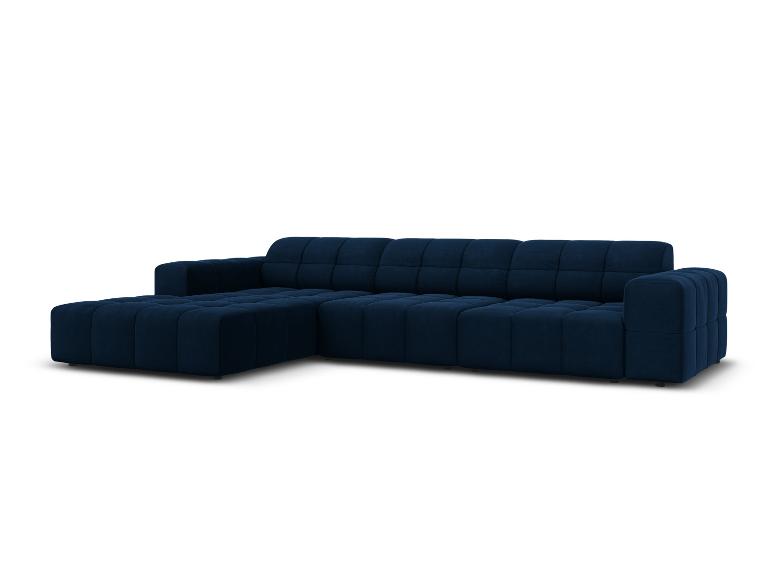 Chicago Velour Ecksofa links 4 Sitzer 166cm in Royal Blue präsentiert im Onlineshop von KAQTU Design AG. Ecksofa links ist von Cosmopolitan Design