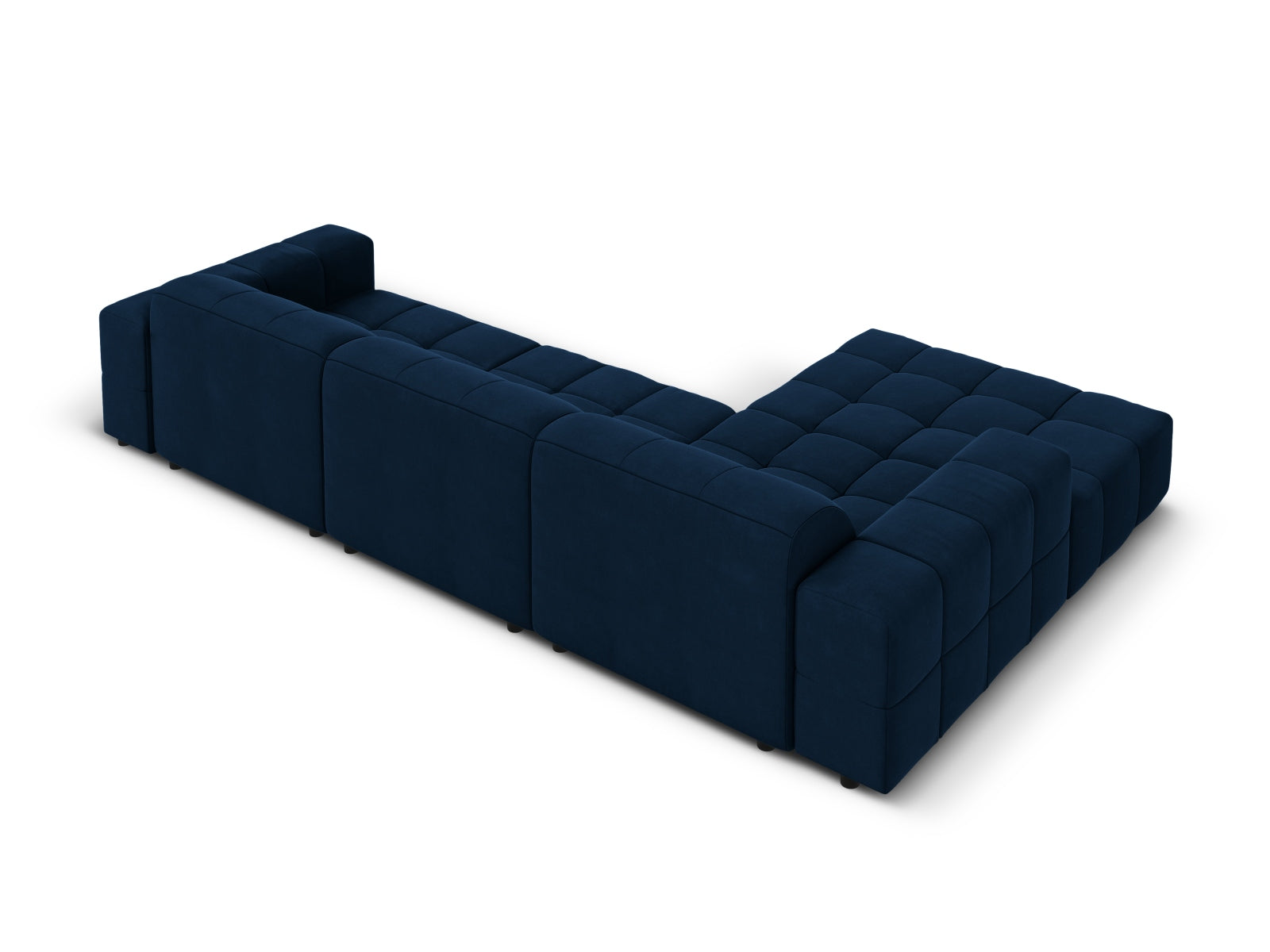 Chicago Velour Ecksofa links 4 Sitzer 166cm in Royal Blue präsentiert im Onlineshop von KAQTU Design AG. Ecksofa links ist von Cosmopolitan Design