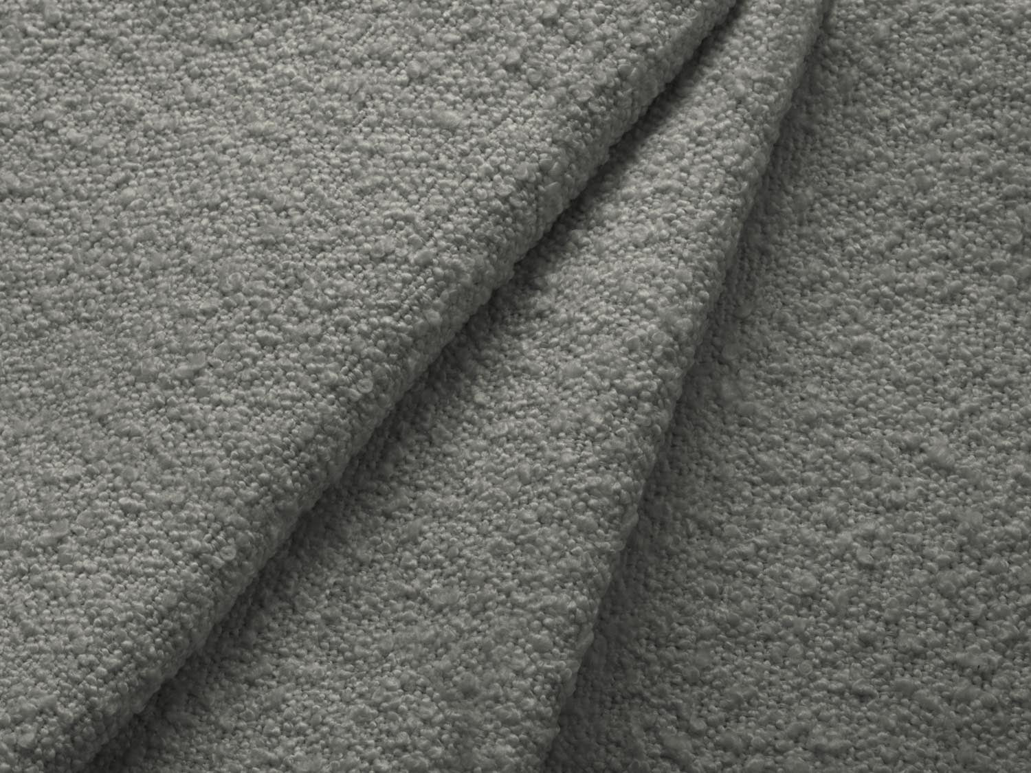 Elegantes 5-Sitzer Ecksofa im Boucle-Design, linksseitig, 170cm, in klassischem Grau, ideal für stilvolle und einladende Wohnräume.