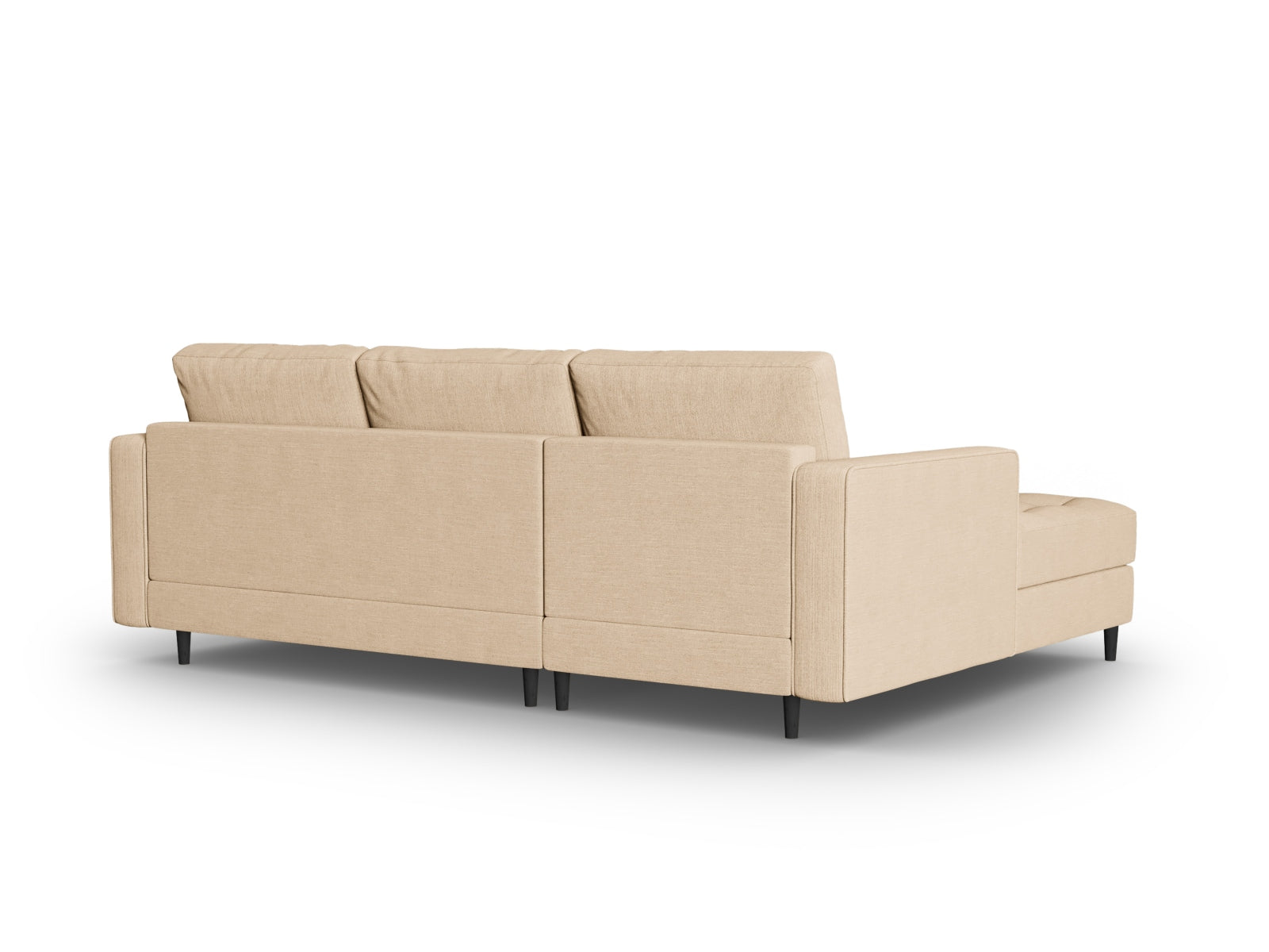 Stylisches 4-Sitzer Ecksofa links Aspen in sanften Beige-Tönen, perfekt für zeitgemäße Wohnräume und gemütliche Abende.