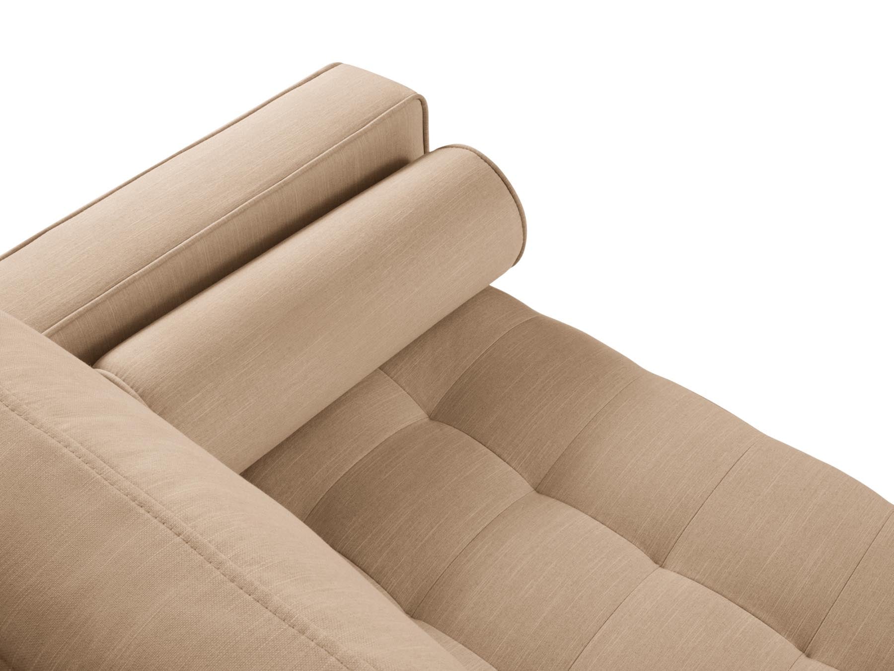 Elegantes 4-Sitzer Ecksofa links Aspen in warmen Beigetönen, ideal für moderne Wohnzimmer und entspannte Stunden mit Freunden.