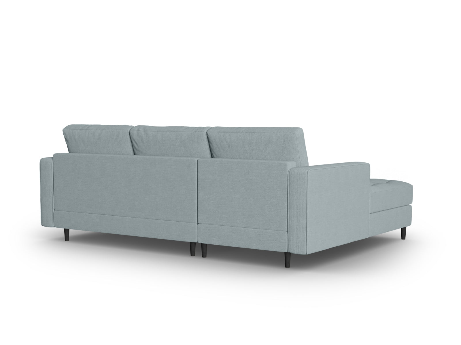Elegantes 4-Sitzer Ecksofa links Aspen in trendigem Blue-Melva, ideal für gemütliche und stilvolle Wohnräume, von Cosmopolitan Design.