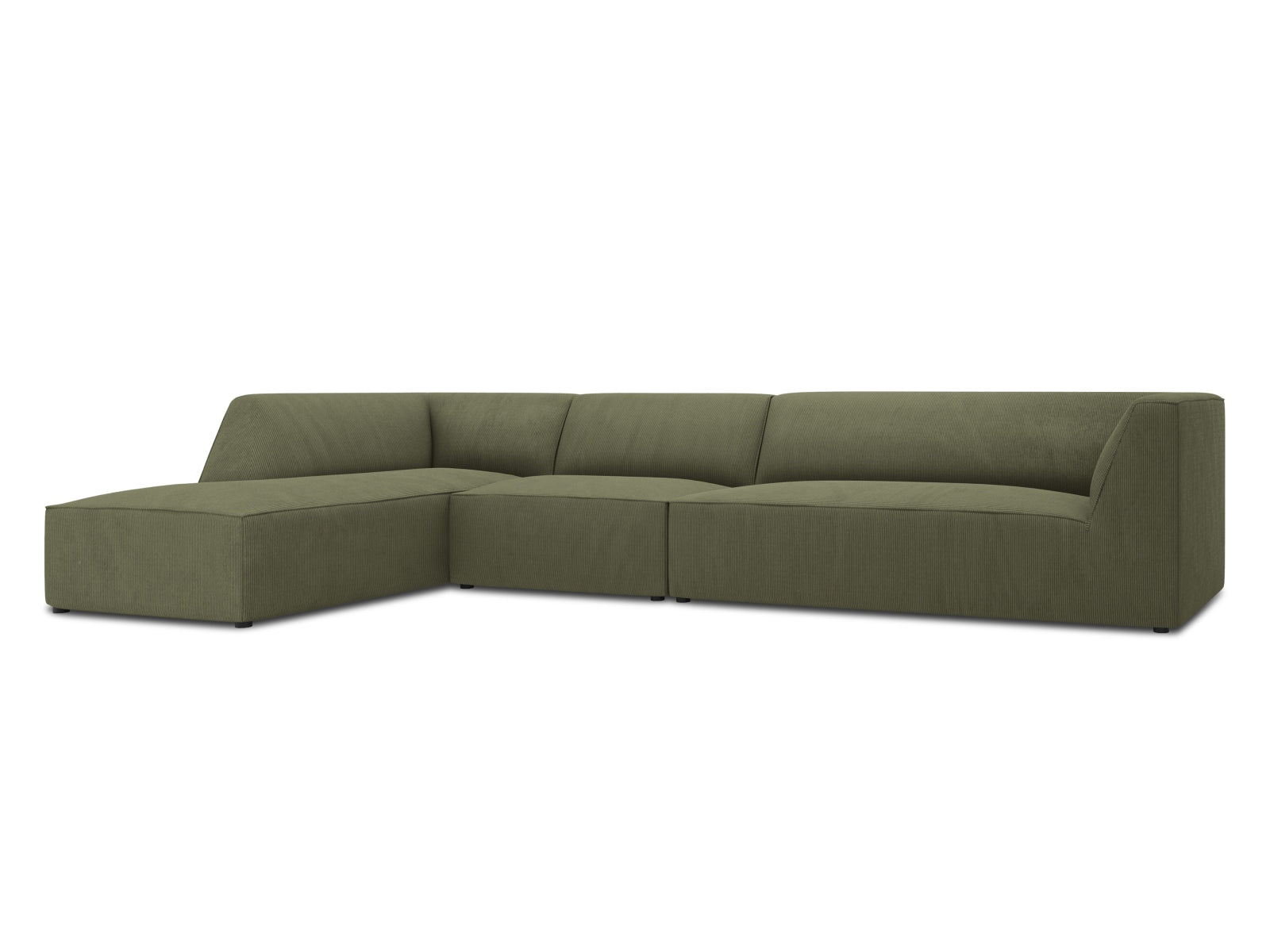Oslo Modulares Ecksofa links 5 Sitzer in Green präsentiert im Onlineshop von KAQTU Design AG. Ecksofa links ist von Cosmopolitan Design