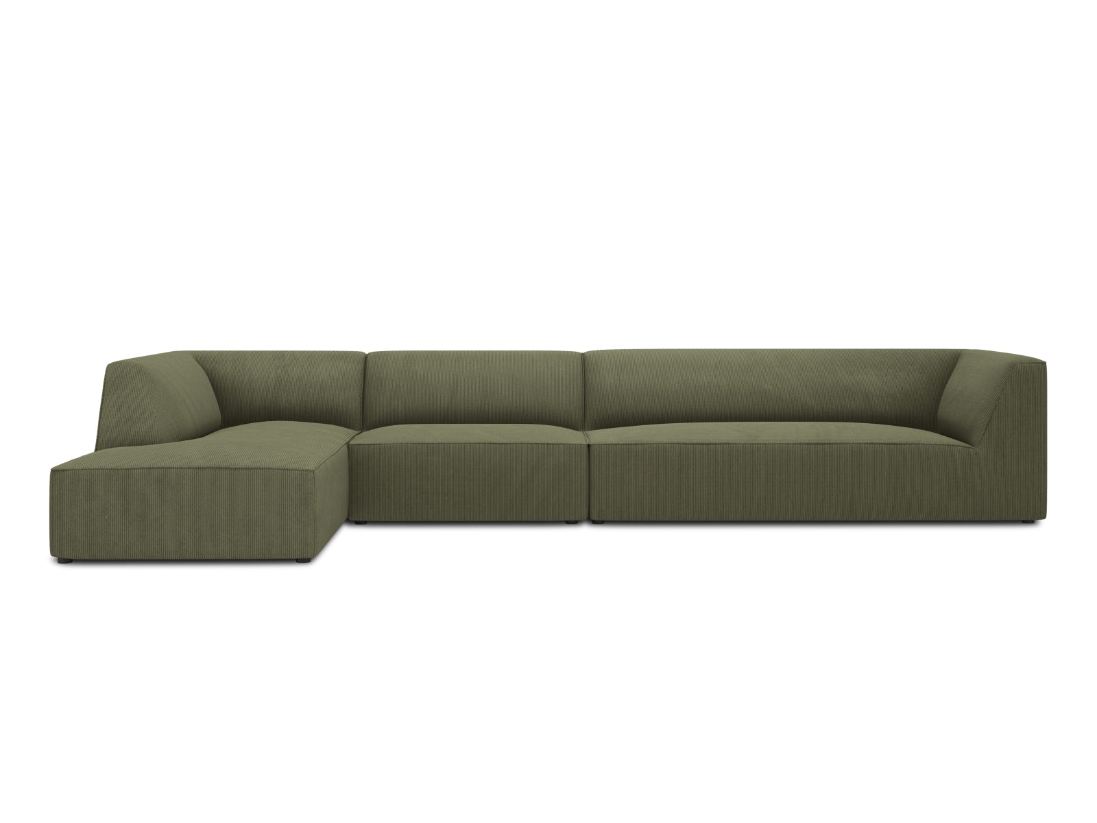 Oslo Modulares Ecksofa links 5 Sitzer in Green präsentiert im Onlineshop von KAQTU Design AG. Ecksofa links ist von Cosmopolitan Design