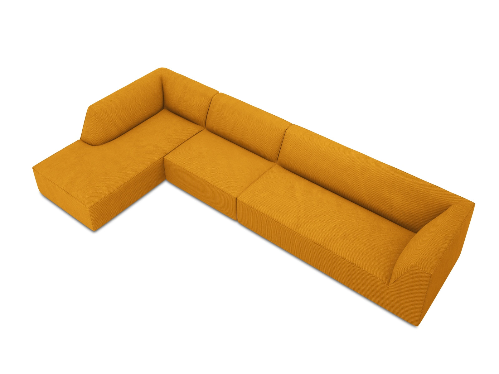 Oslo Modulares Ecksofa links 5 Sitzer in Yellow präsentiert im Onlineshop von KAQTU Design AG. Ecksofa links ist von Cosmopolitan Design