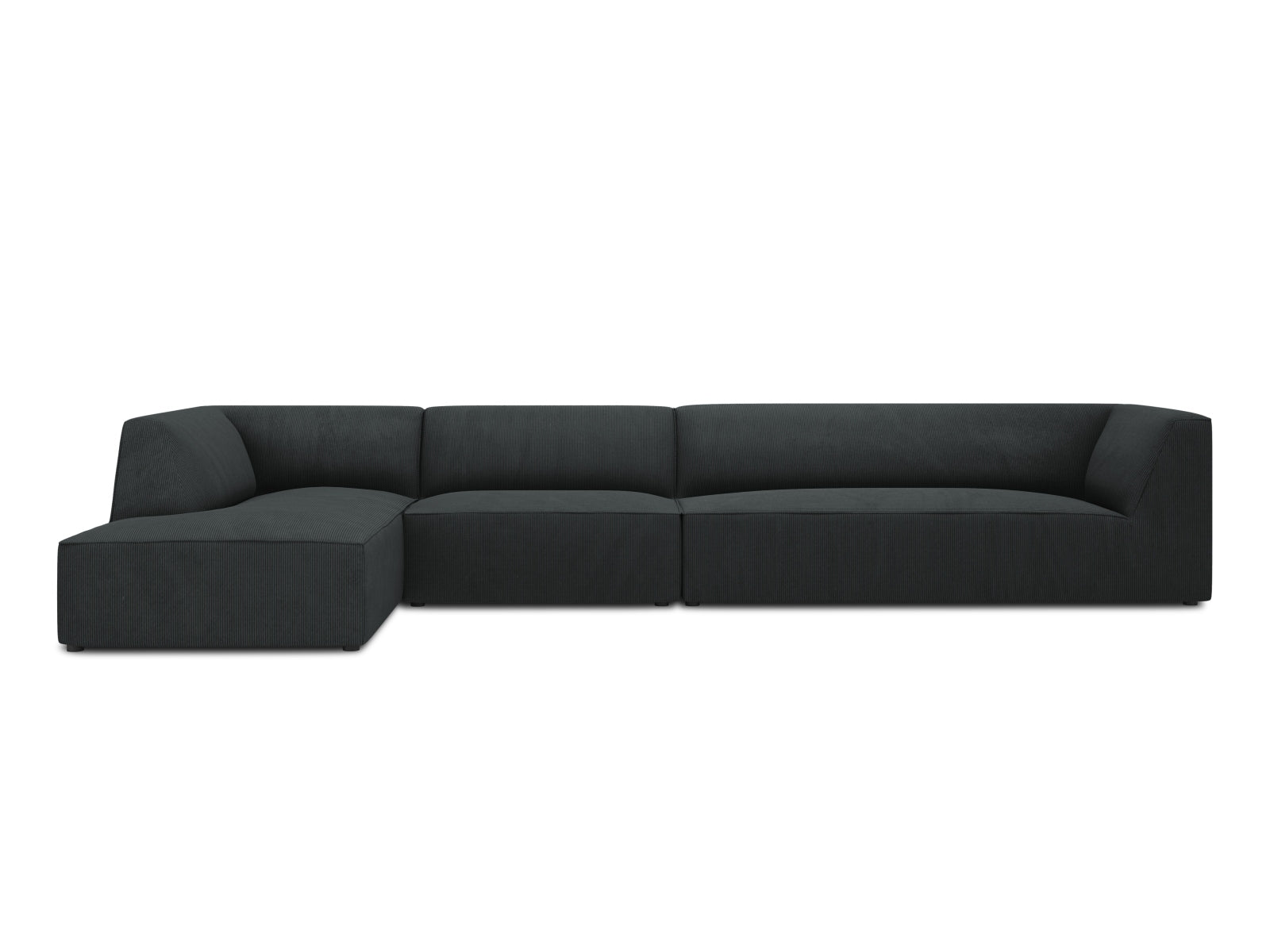 Oslo Modulares Ecksofa links 5 Sitzer in Black präsentiert im Onlineshop von KAQTU Design AG. Ecksofa links ist von Cosmopolitan Design