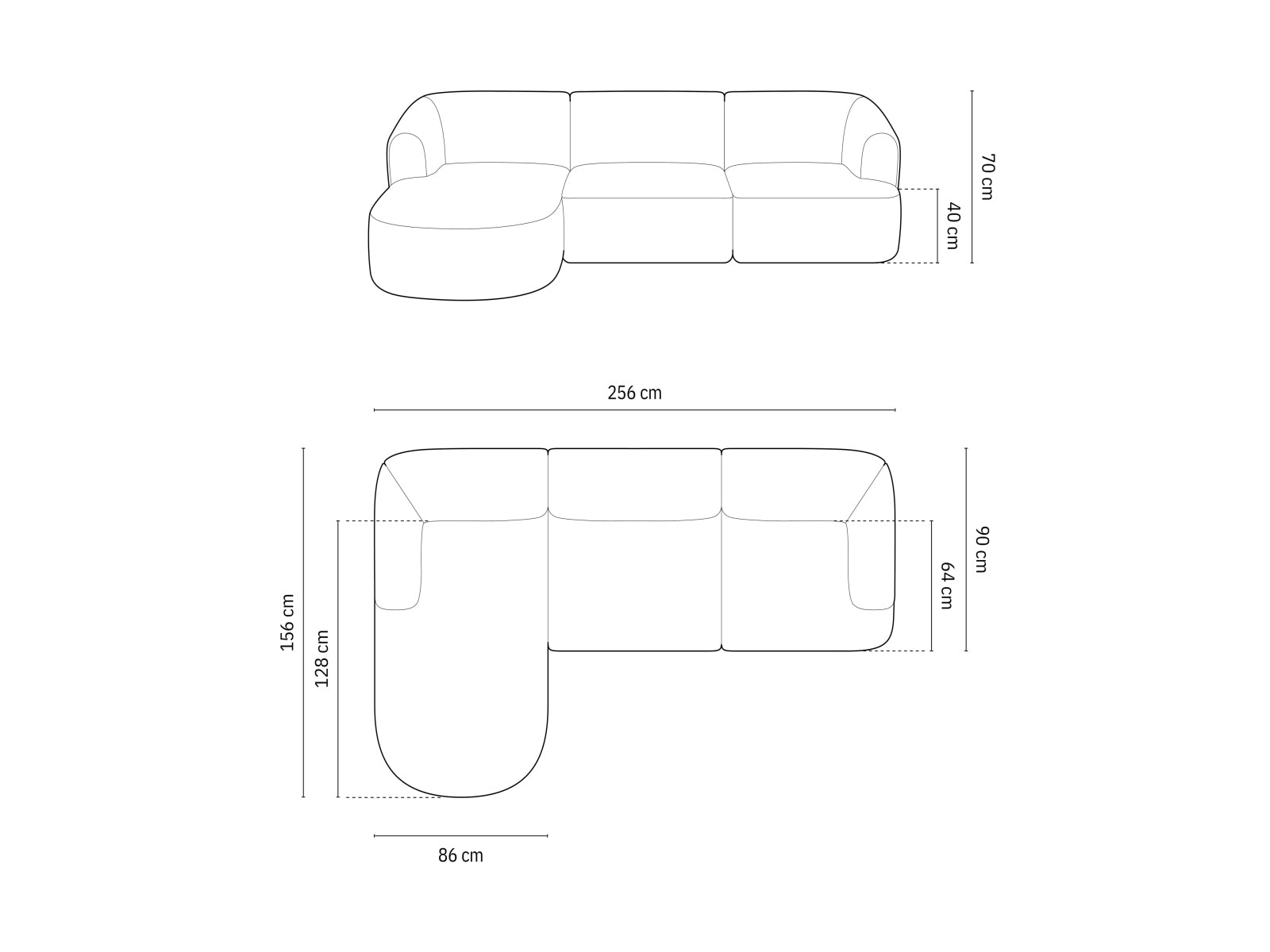 Erleben Sie das elegante Campi Velour Modular Ecksofa links 4 Sitzer von Cosmopolitan Design – ideal für Ihr modernes Zuhause, flexibel und komfortabel.