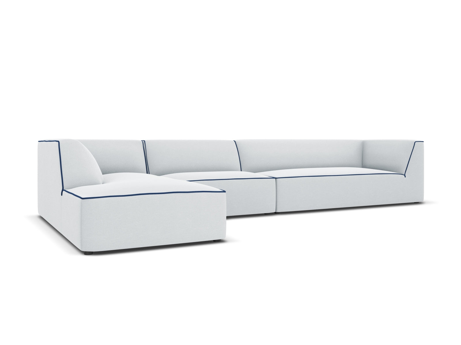 Oslo Modulares Ecksofa links 5 Sitzer in Light Grey, Royal Blue präsentiert im Onlineshop von KAQTU Design AG. Ecksofa links ist von Cosmopolitan Design