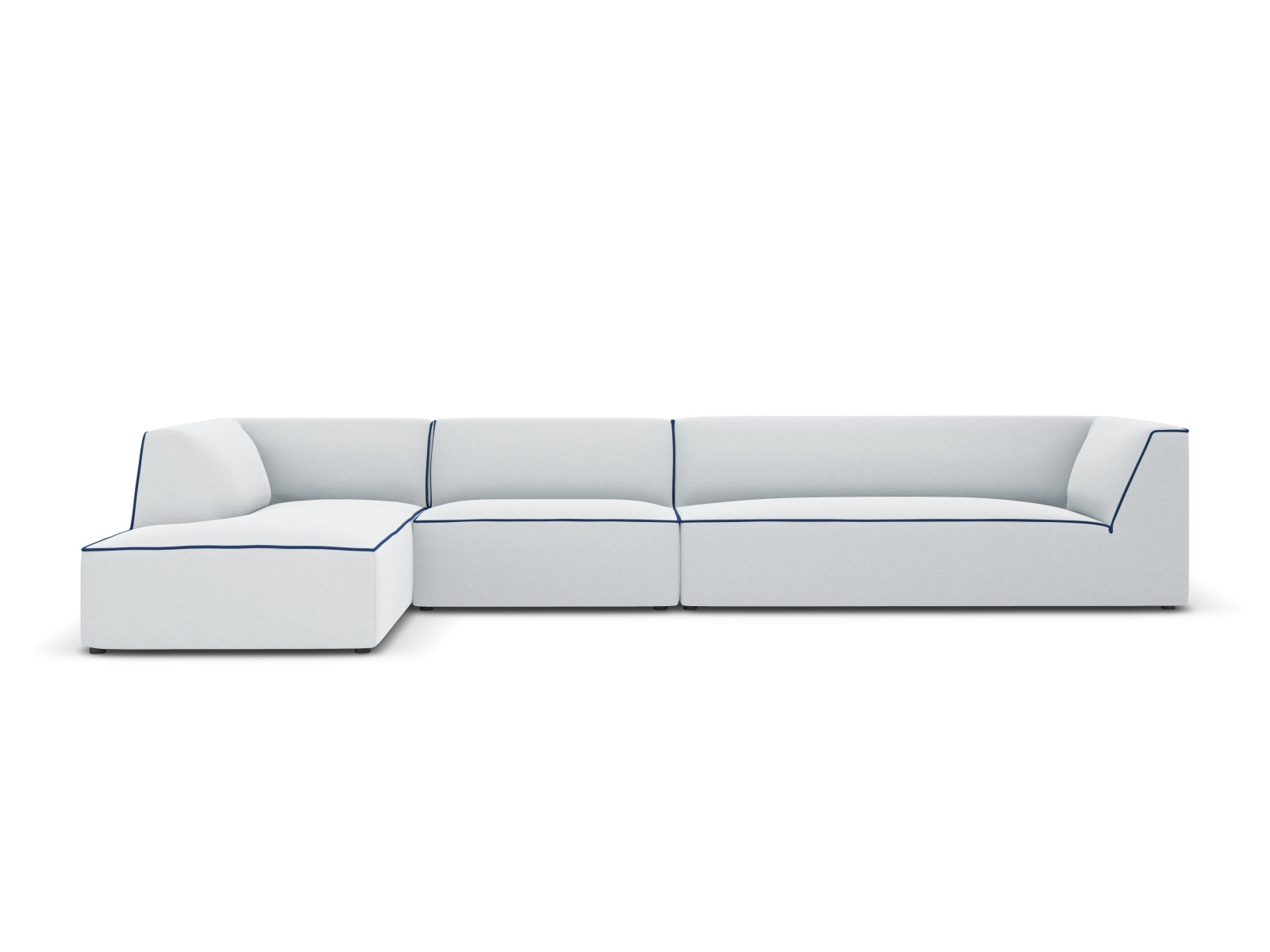 Oslo Modulares Ecksofa links 5 Sitzer in Light Grey, Royal Blue präsentiert im Onlineshop von KAQTU Design AG. Ecksofa links ist von Cosmopolitan Design