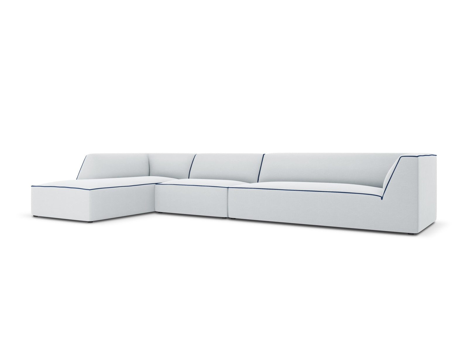 Oslo Modulares Ecksofa links 5 Sitzer in Light Grey, Royal Blue präsentiert im Onlineshop von KAQTU Design AG. Ecksofa links ist von Cosmopolitan Design