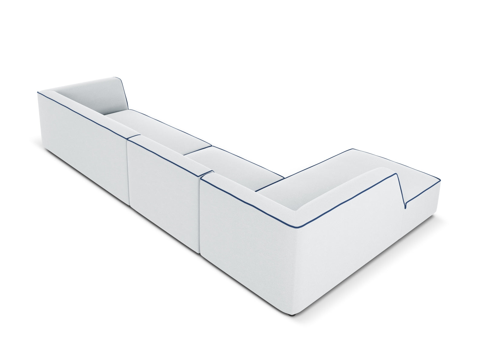 Oslo Modulares Ecksofa links 5 Sitzer in Light Grey, Royal Blue präsentiert im Onlineshop von KAQTU Design AG. Ecksofa links ist von Cosmopolitan Design